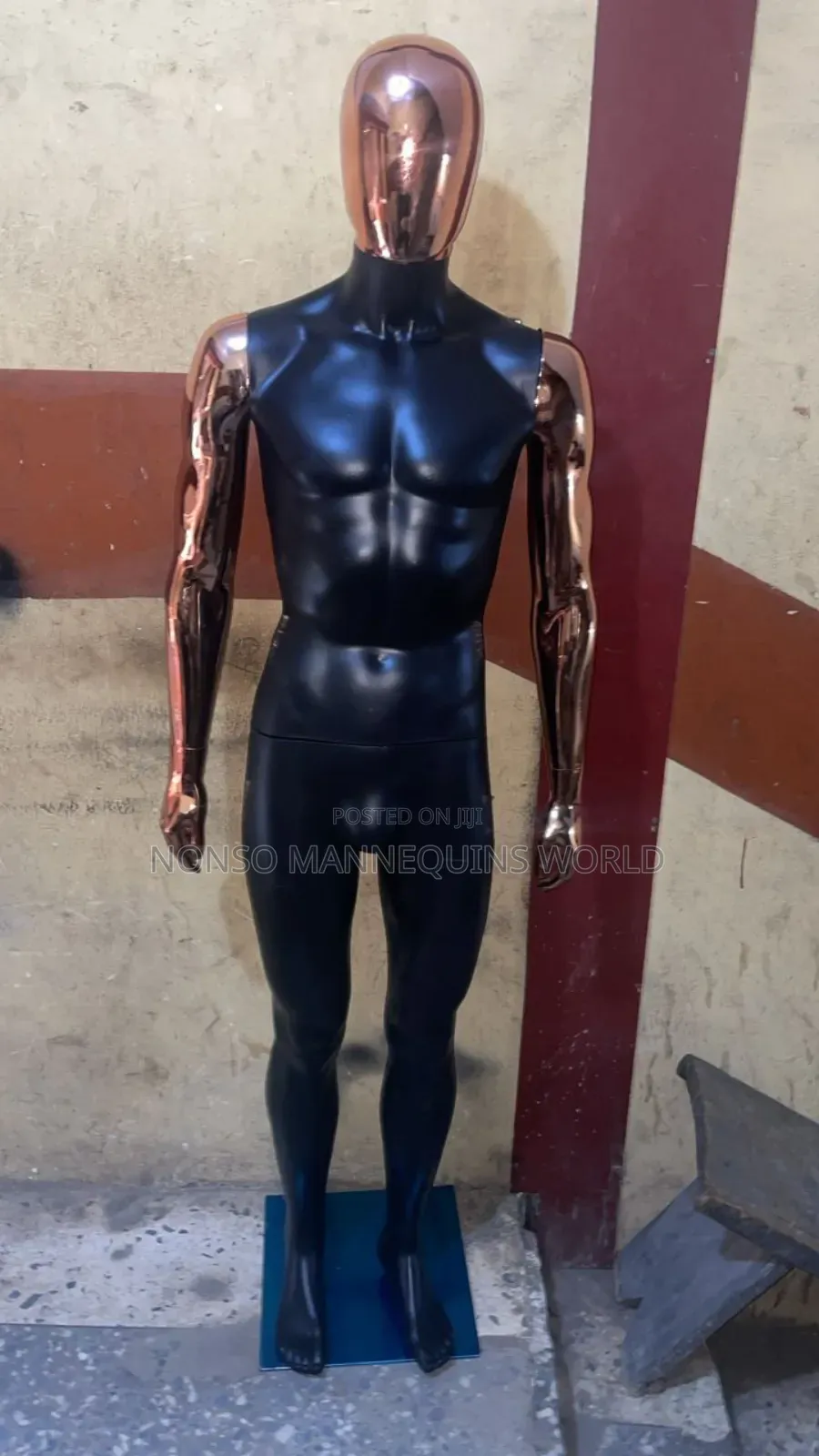 Black & Rose Gold Faceless Male Complete Dummy
