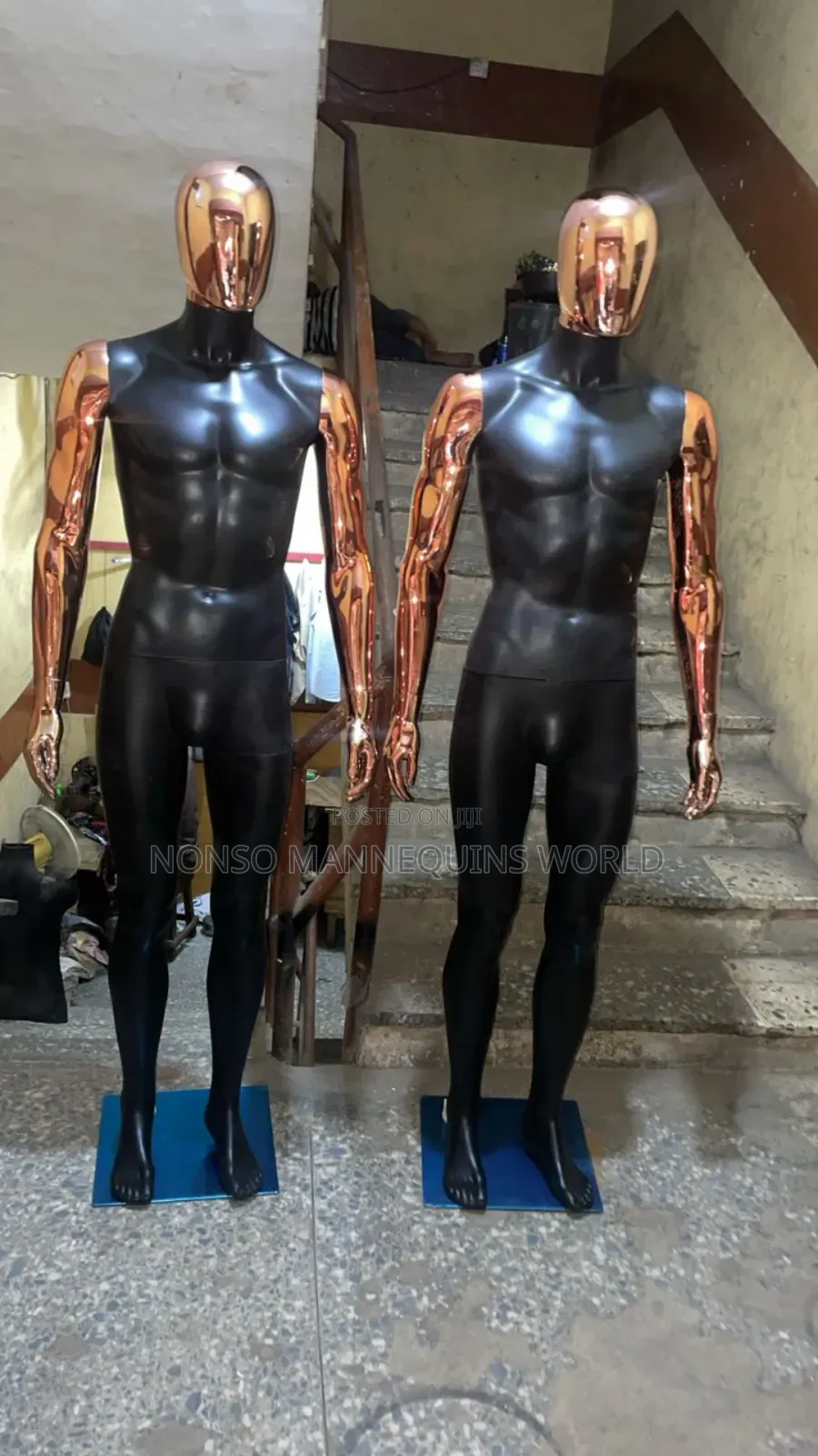 Black & Rose Gold Faceless Male Complete Dummy