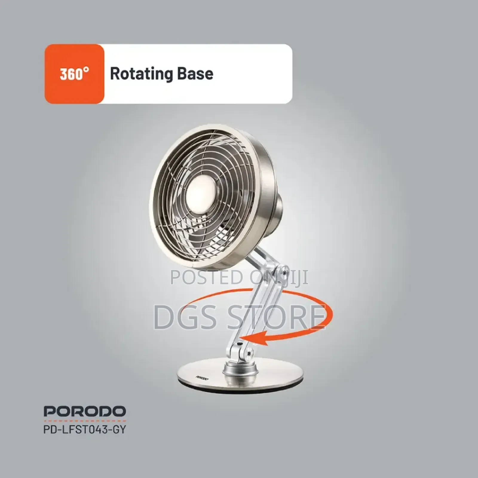 Porodo LFS043 Metal Desk Fan