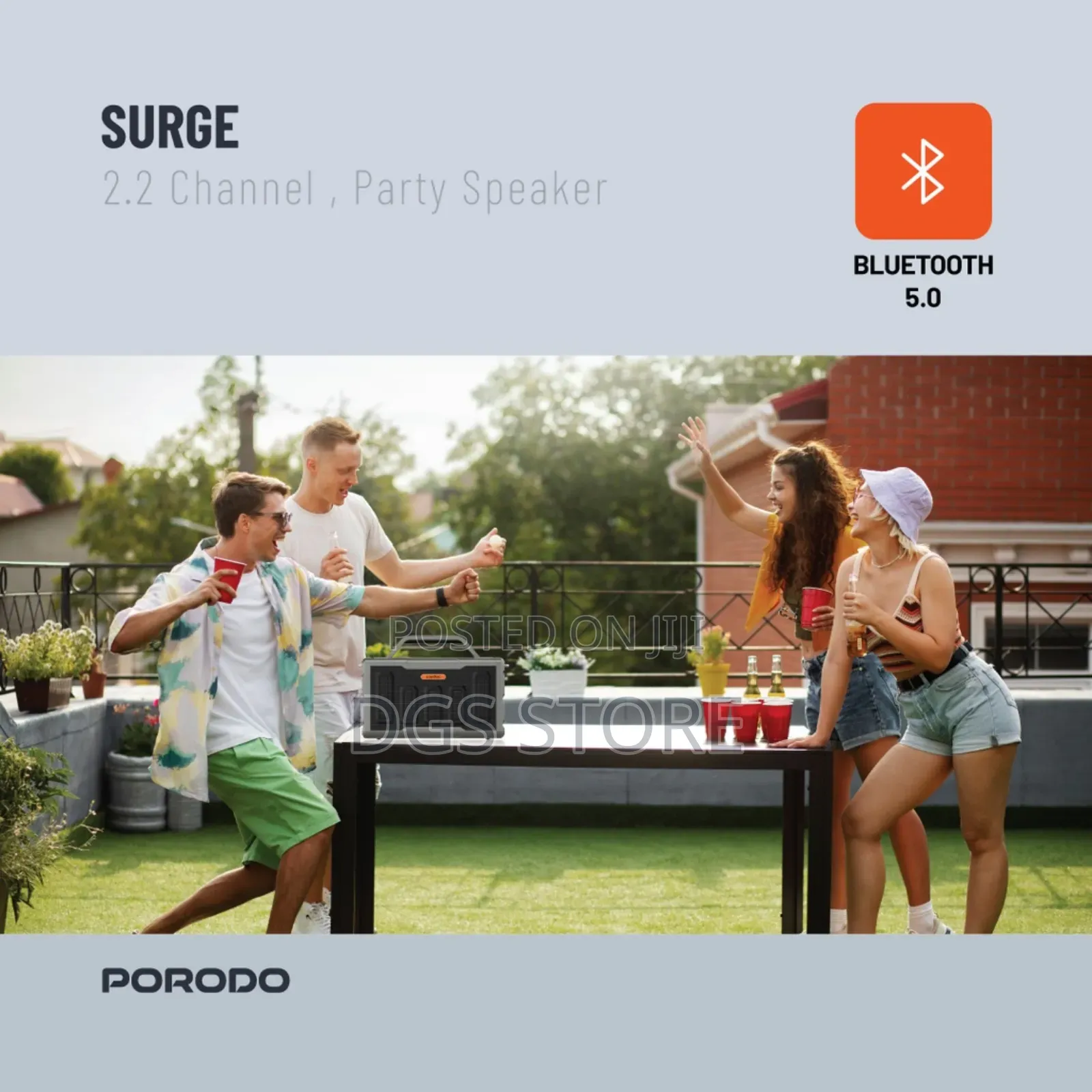 Porodo Surge 2.2 Channel Party Bluetooth Speaker 120w