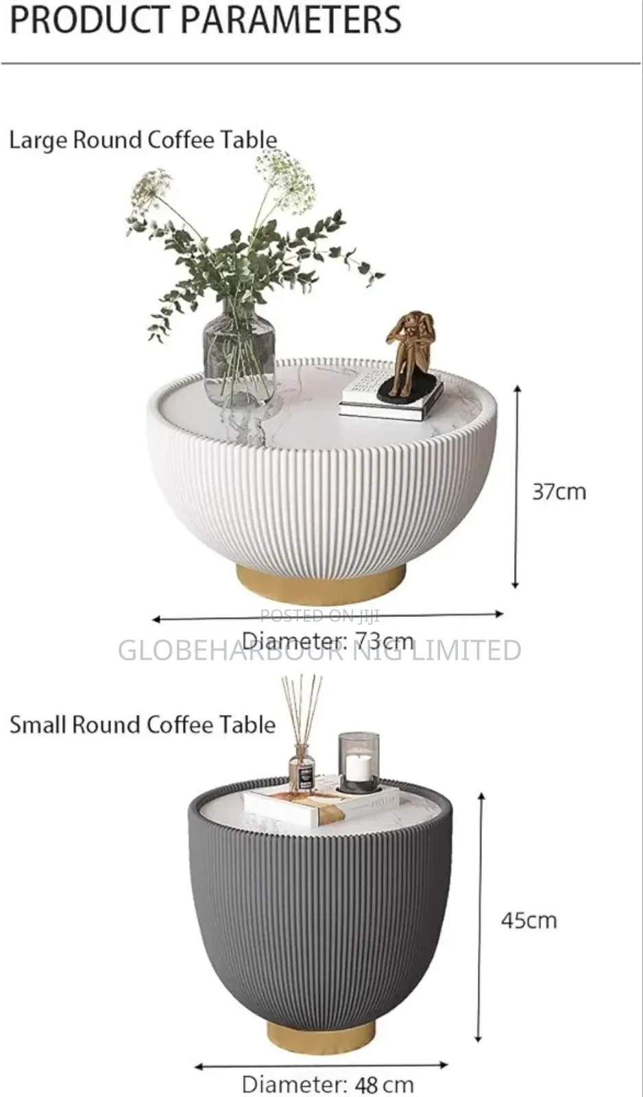 Luxury Mable Top 2in1 Center Table