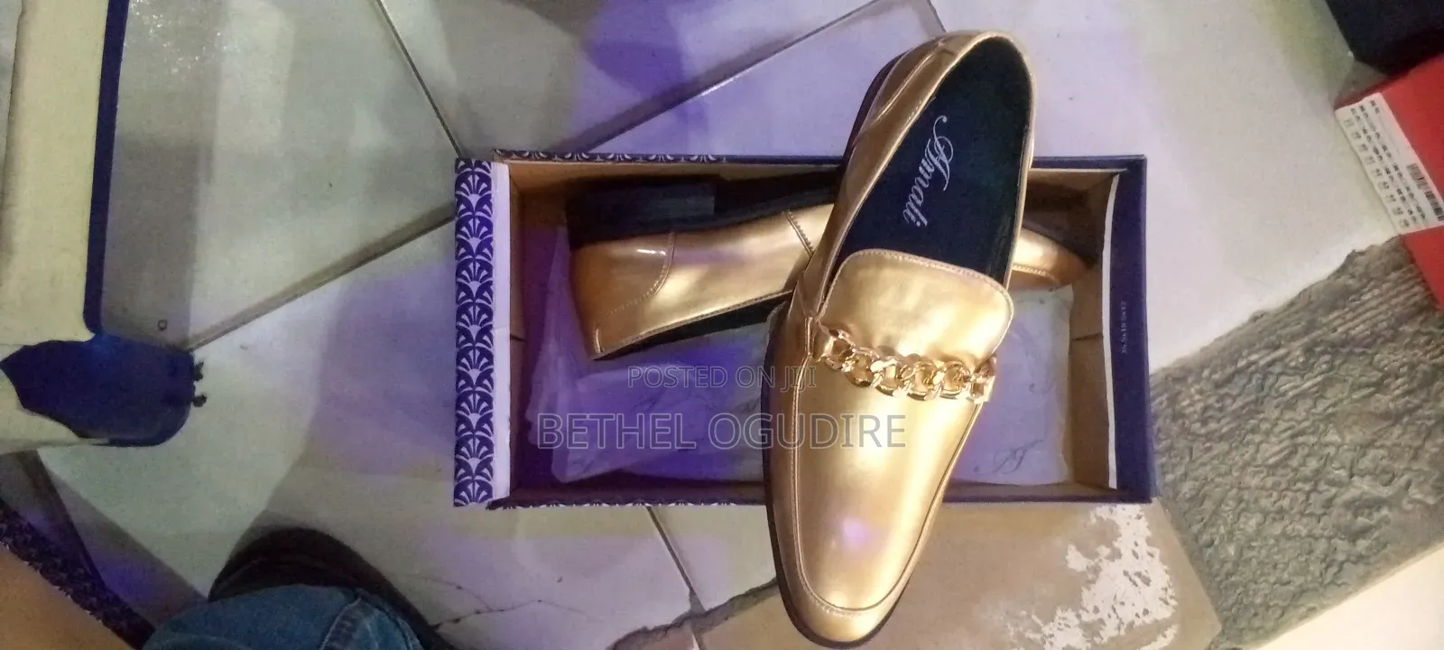Bran New Gold Shoe