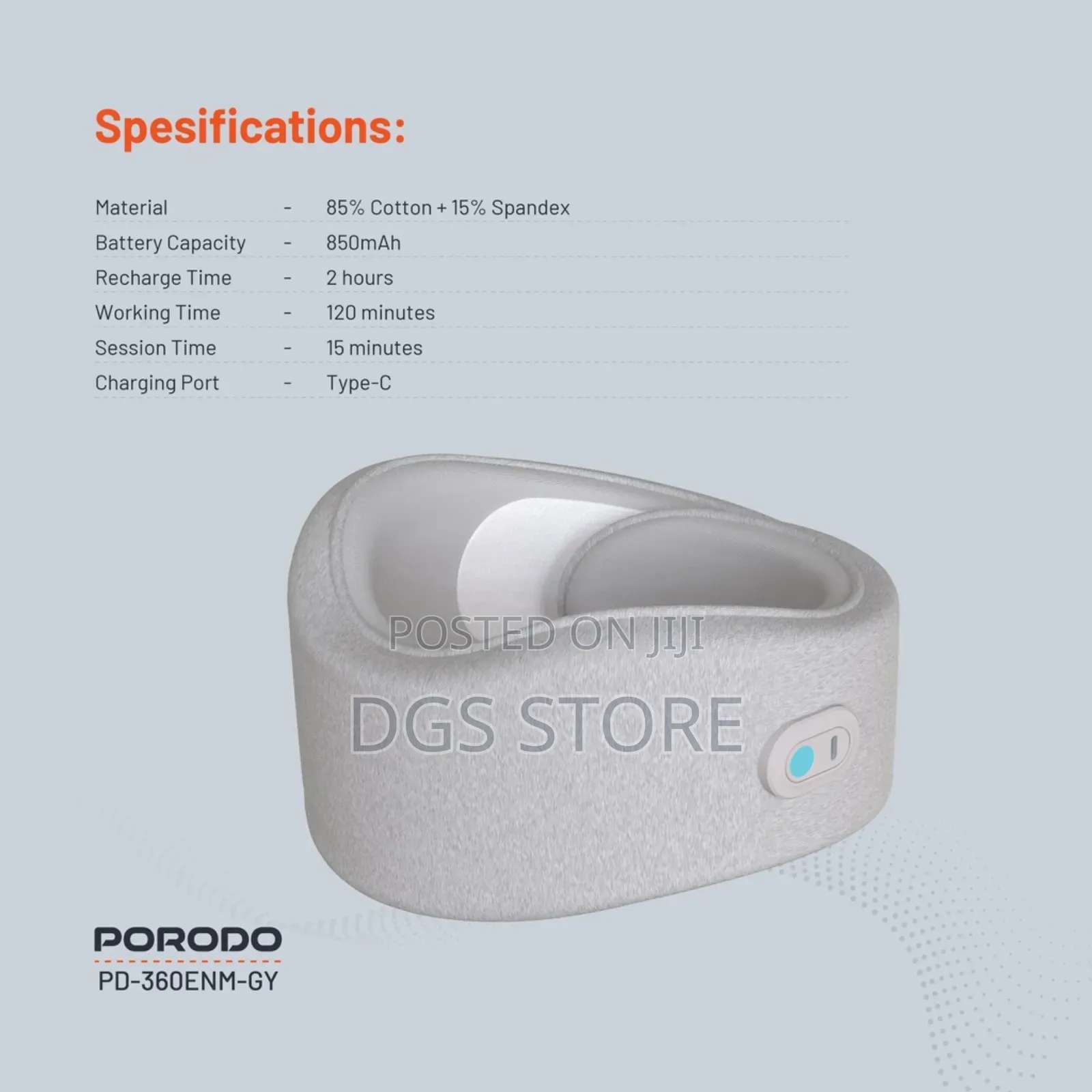 Porodo Neck Pillow Massager With Hot Compress