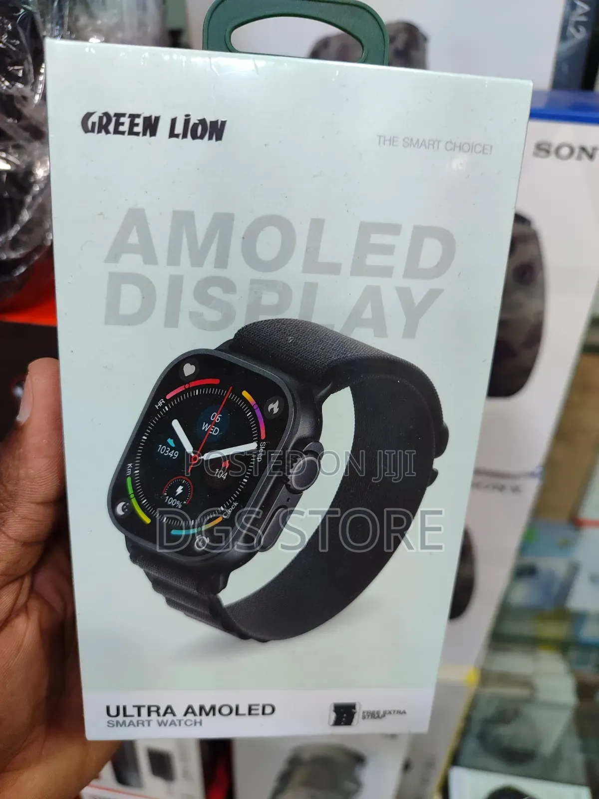 Green Lion Ultra AMOLED Smart Watch With Extra Strap