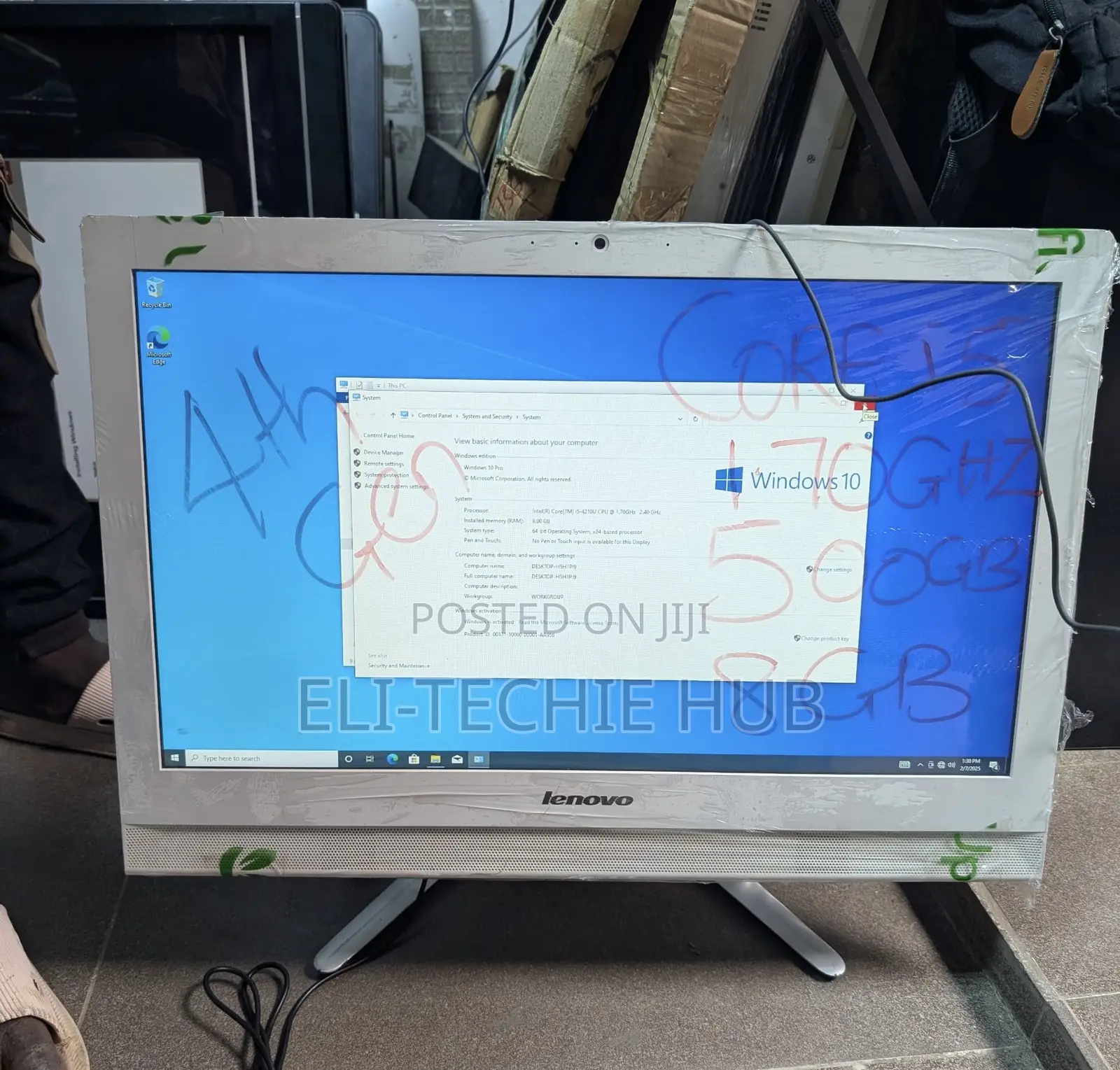 Desktop Computer Lenovo 8GB Intel Core I5 HDD 500GB