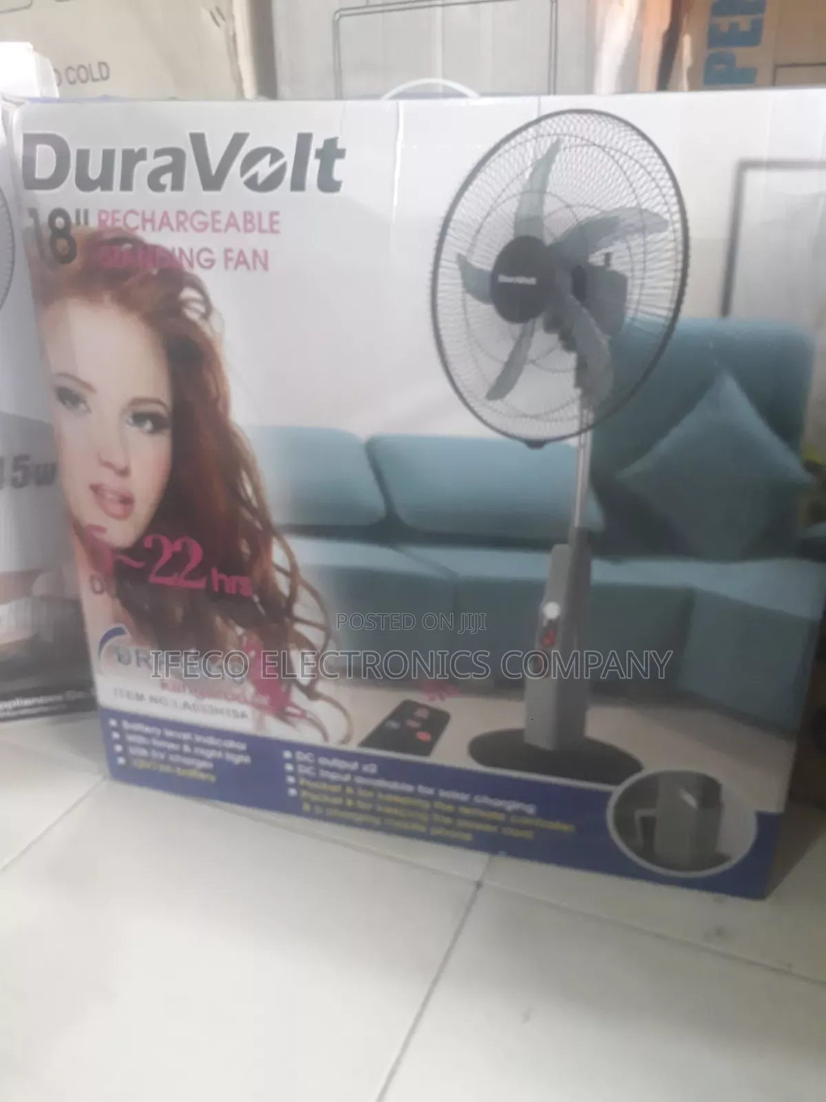 Duravolt Rechargeable Fan