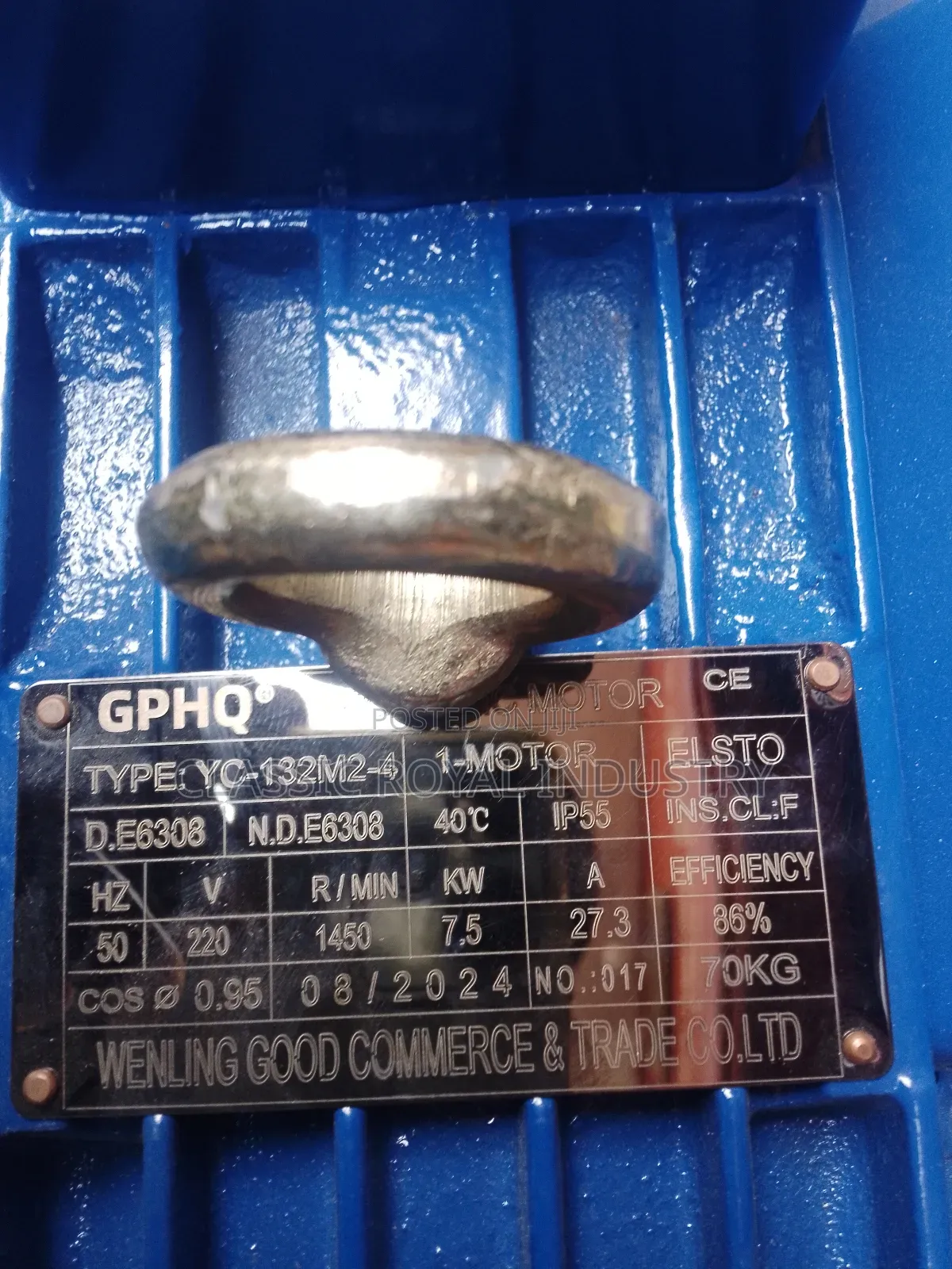 7.5 Kw Single Phase Electric Motor 10 HP