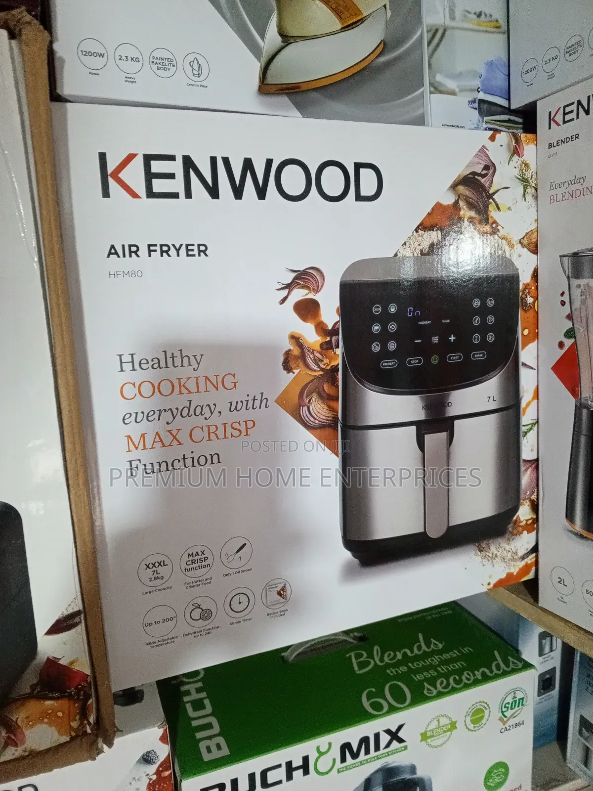 Kenwood Healthy Fryer 7L 1800W Hfm80.000ss - Silver