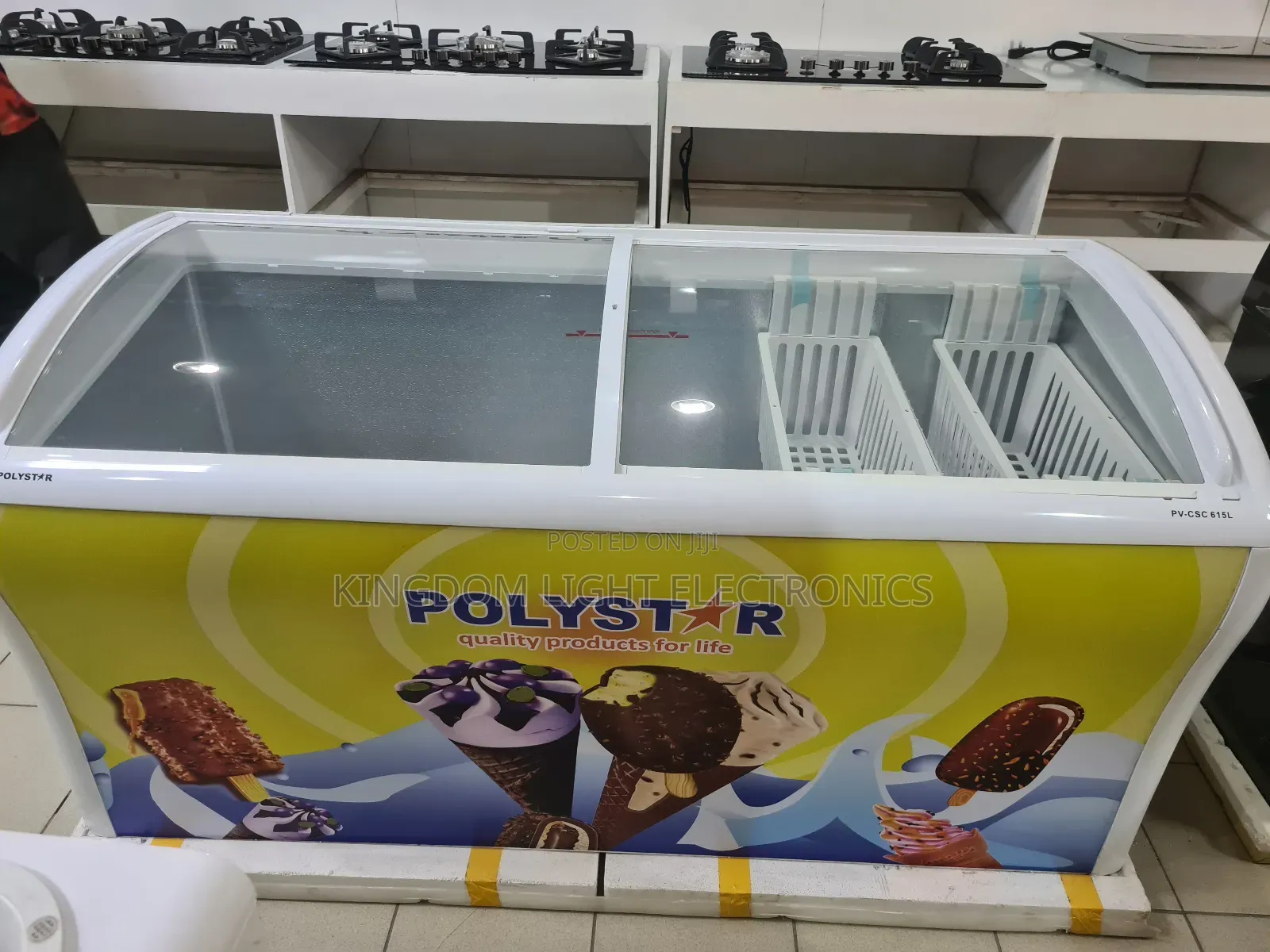 Polystar Ice Cream Show Case Freezer 615liters.