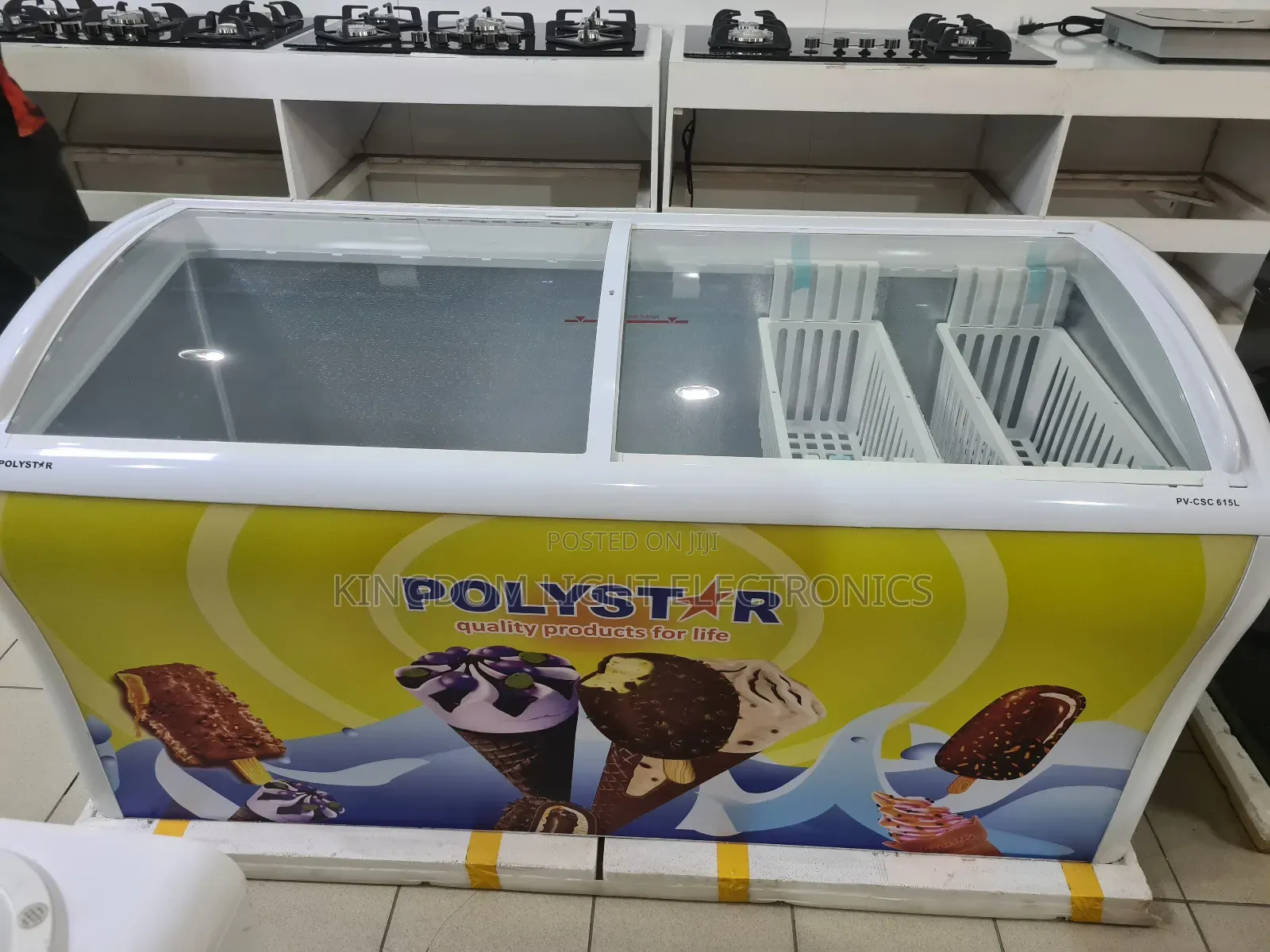 Polystar Ice Cream Show Case Freezer 615liters.