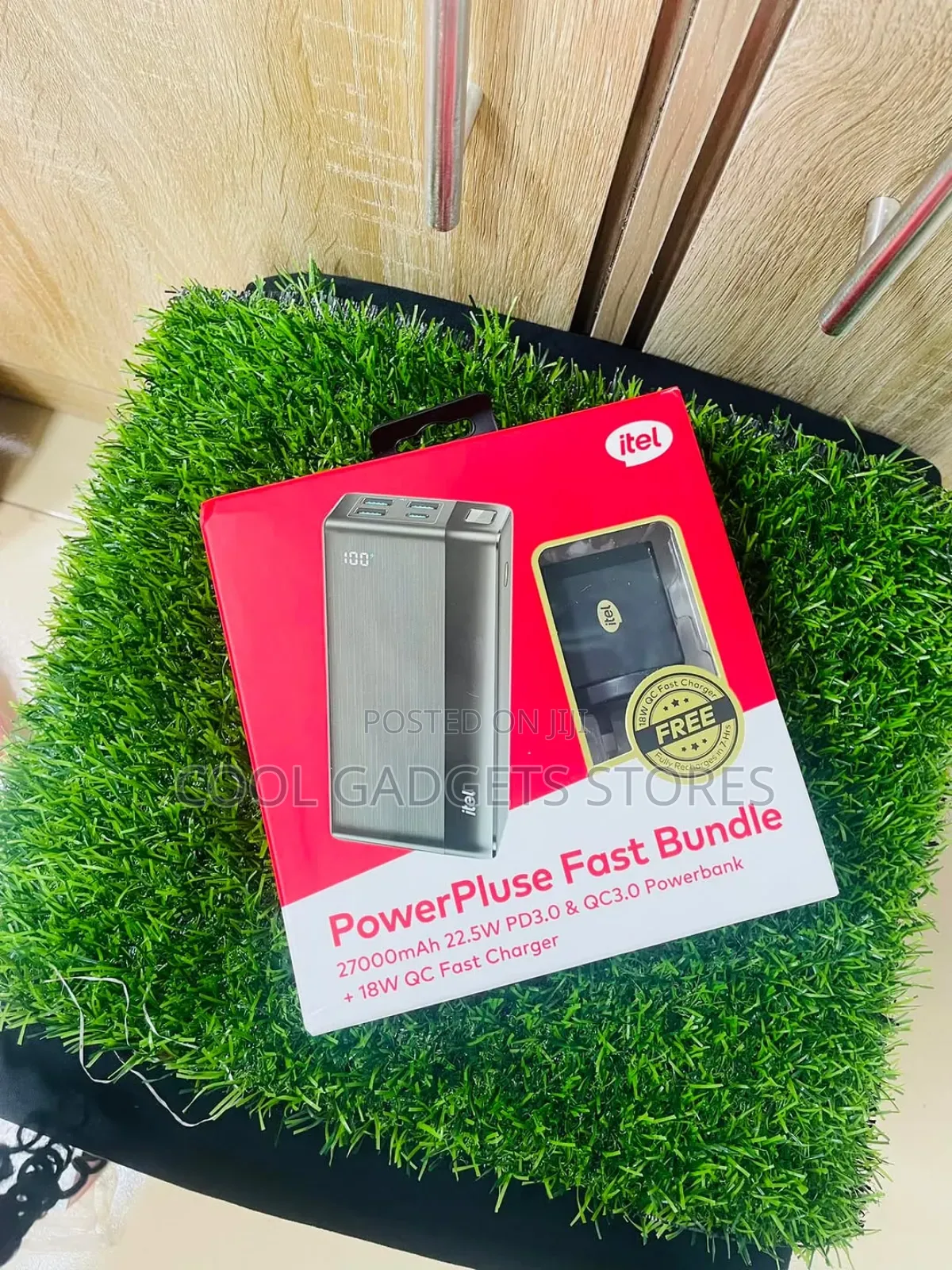 Itel 27000mah 22.5watts Powerbank + Free 18w Charger