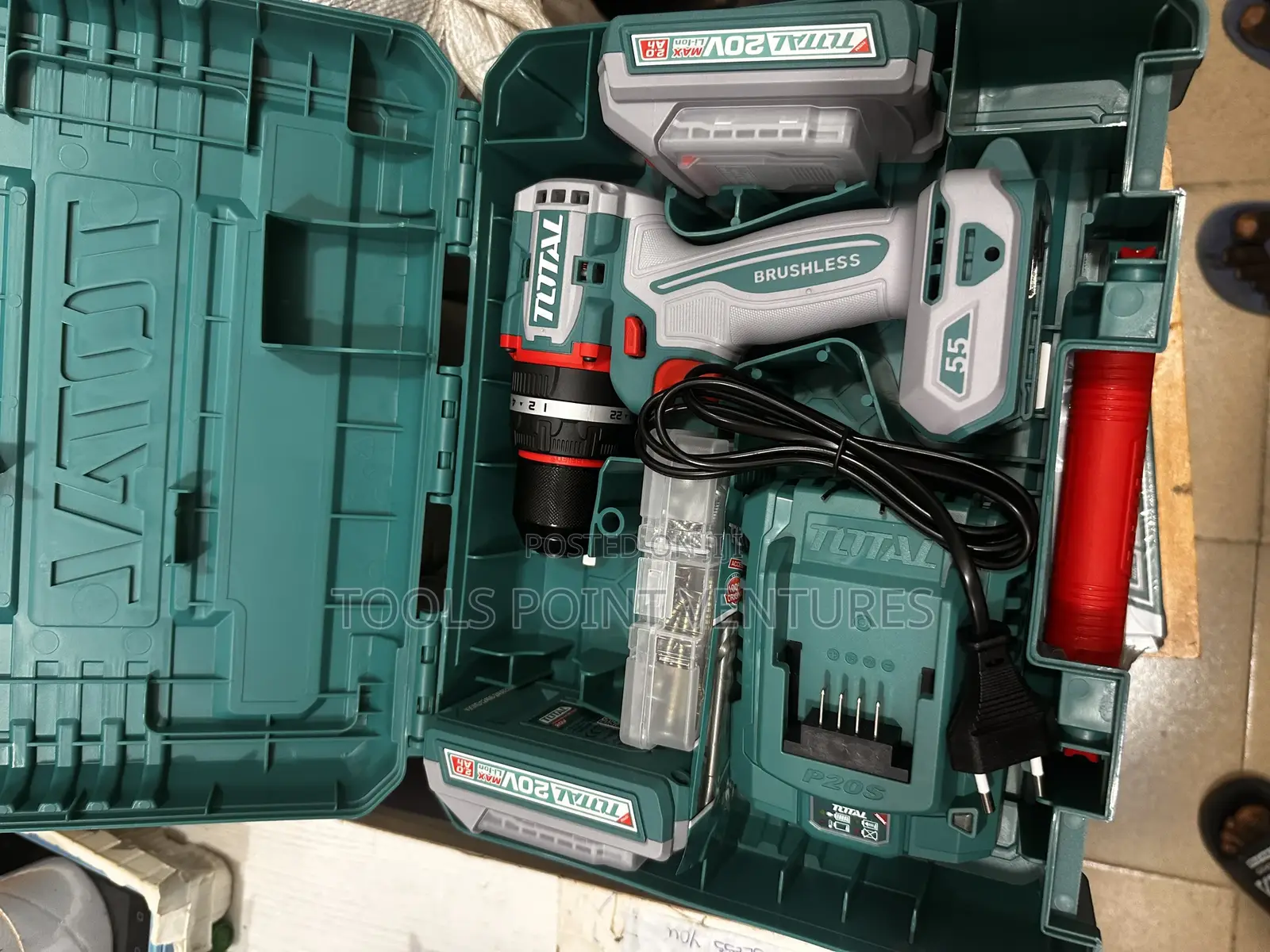 Total 20v Lithium-Ion Compact Brushless Impact Drill