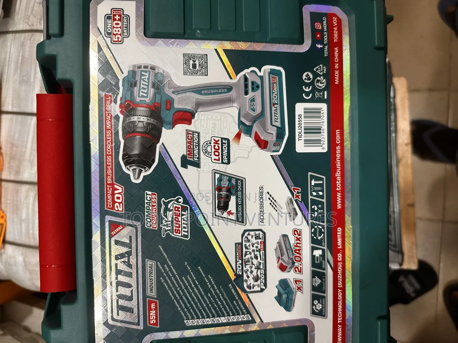Total 20v Lithium-Ion Compact Brushless Impact Drill