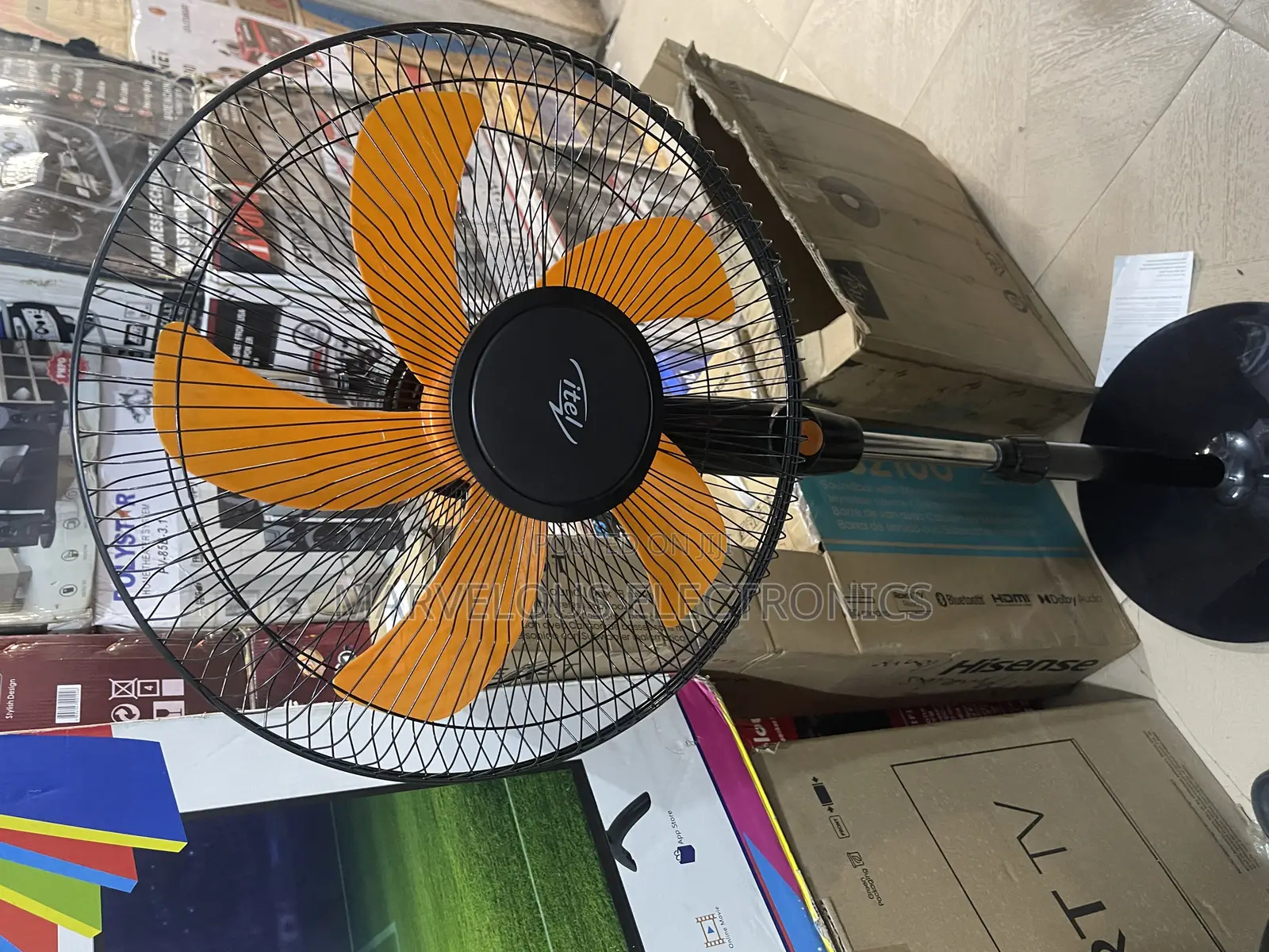 Brand New Itel 16inch Inbuilt Battery 12VDC Standing Fan