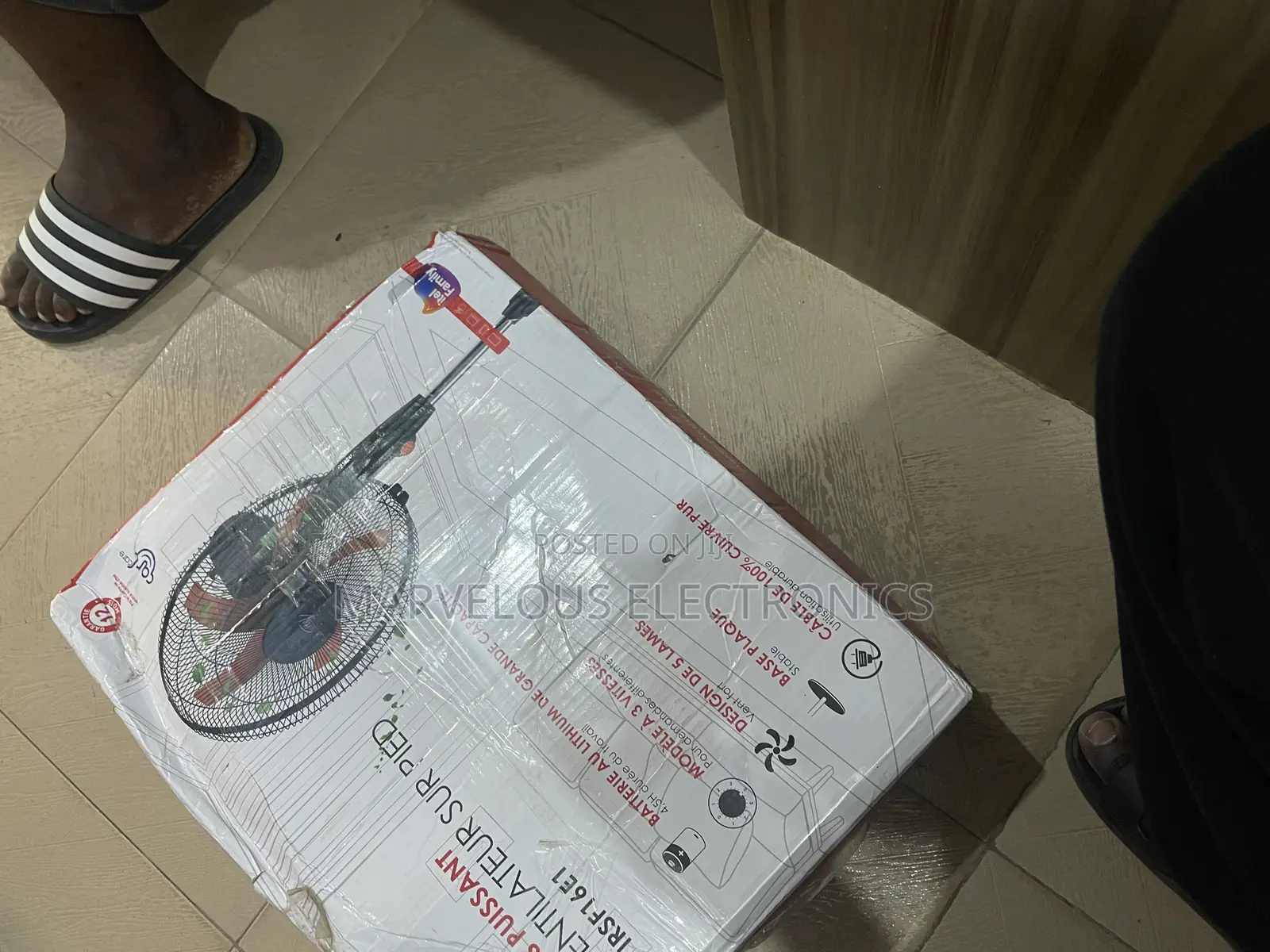 Brand New Itel 16inch Inbuilt Battery 12VDC Standing Fan