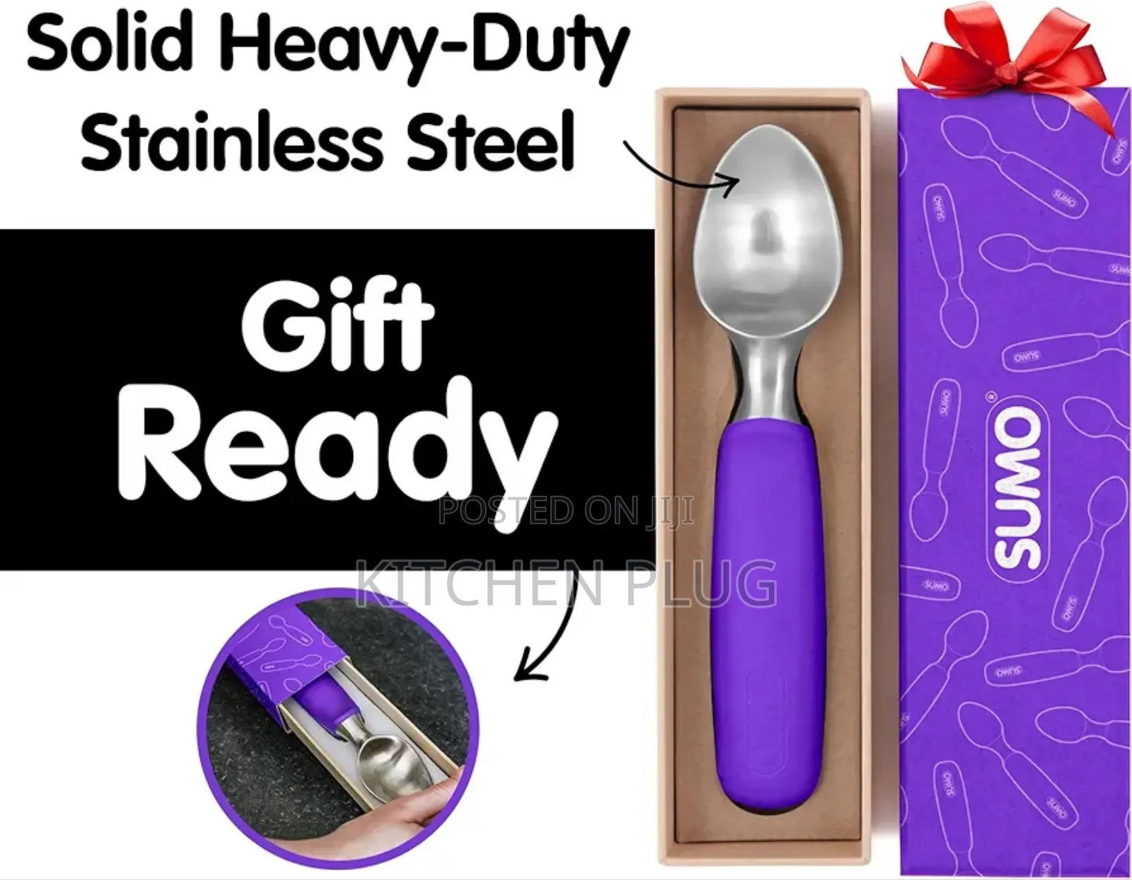 Ice Cream Scooper With Comfortable Handle Black