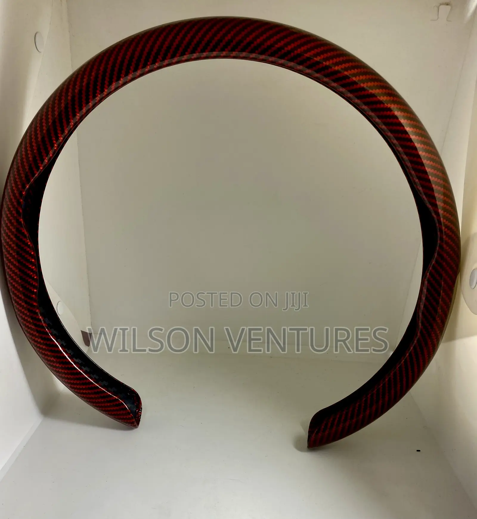 Red Touch of Black Steering Wheel Grip Cover