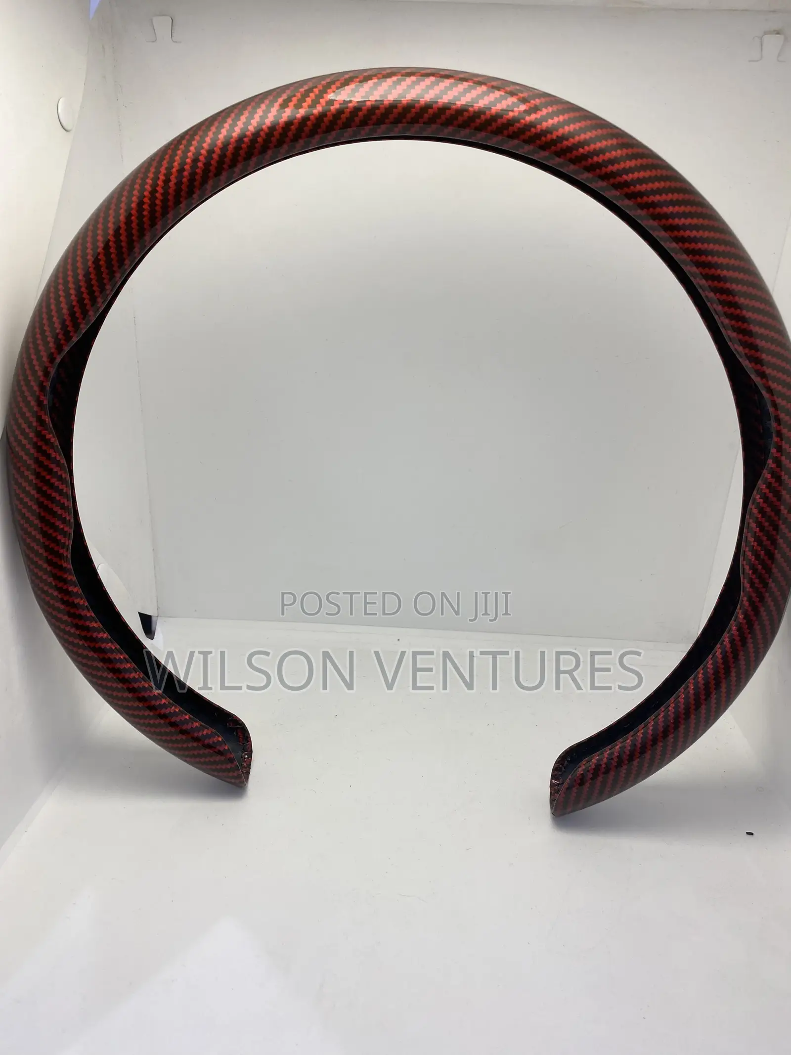Red Touch of Black Steering Wheel Grip Cover