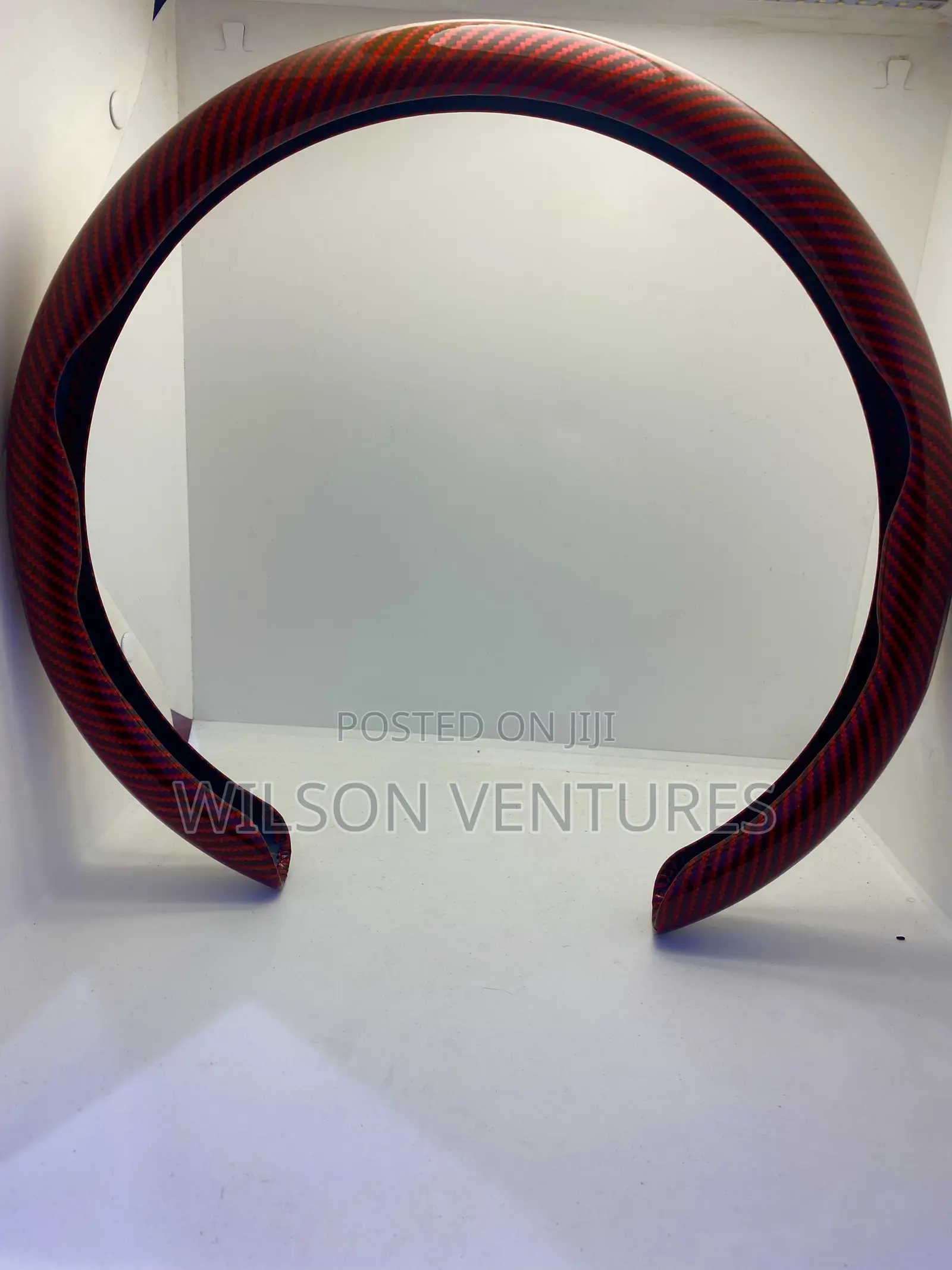 Red Touch of Black Steering Wheel Grip Cover