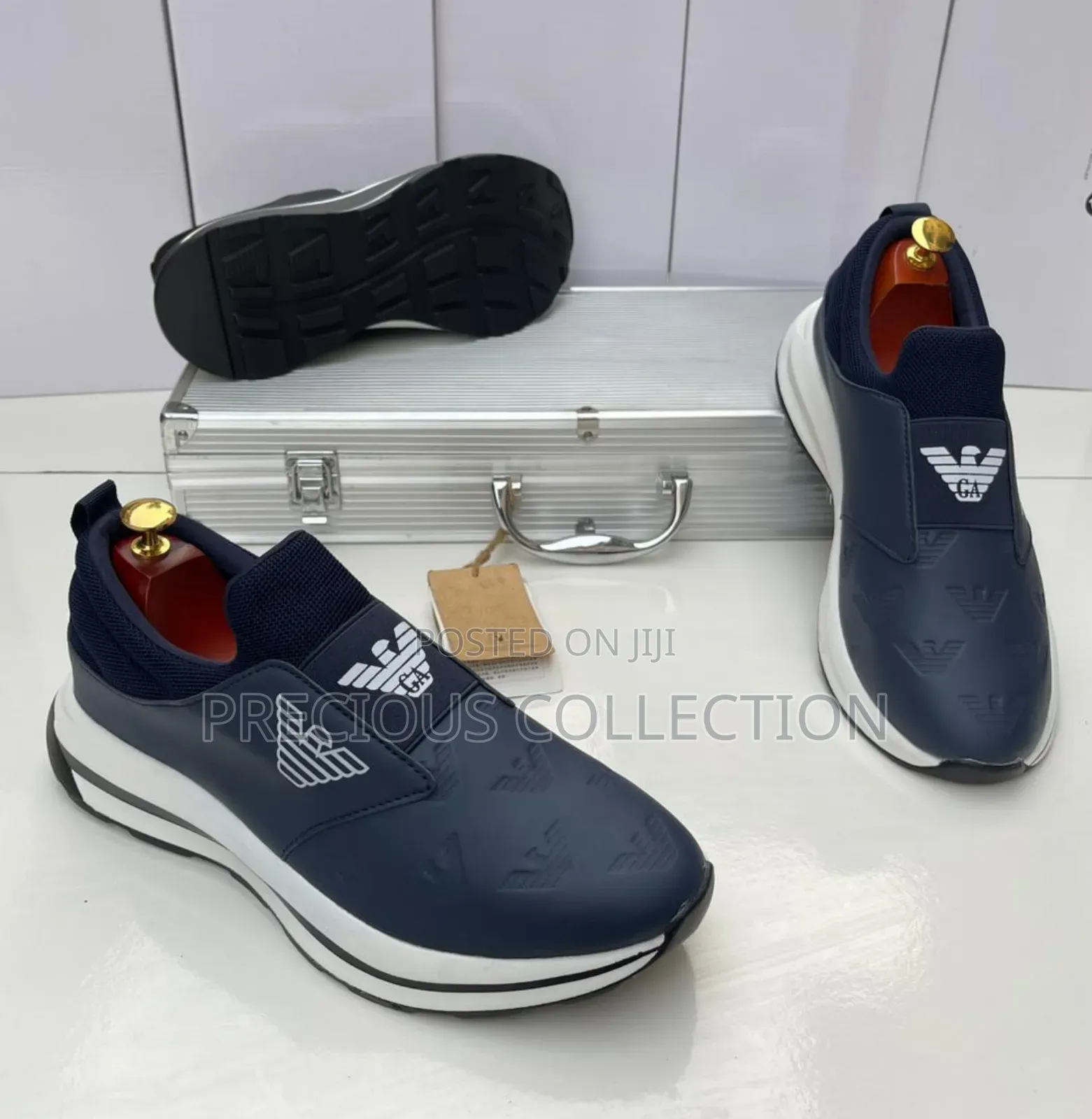 Cargo Sole White Logo Armani Sneakers