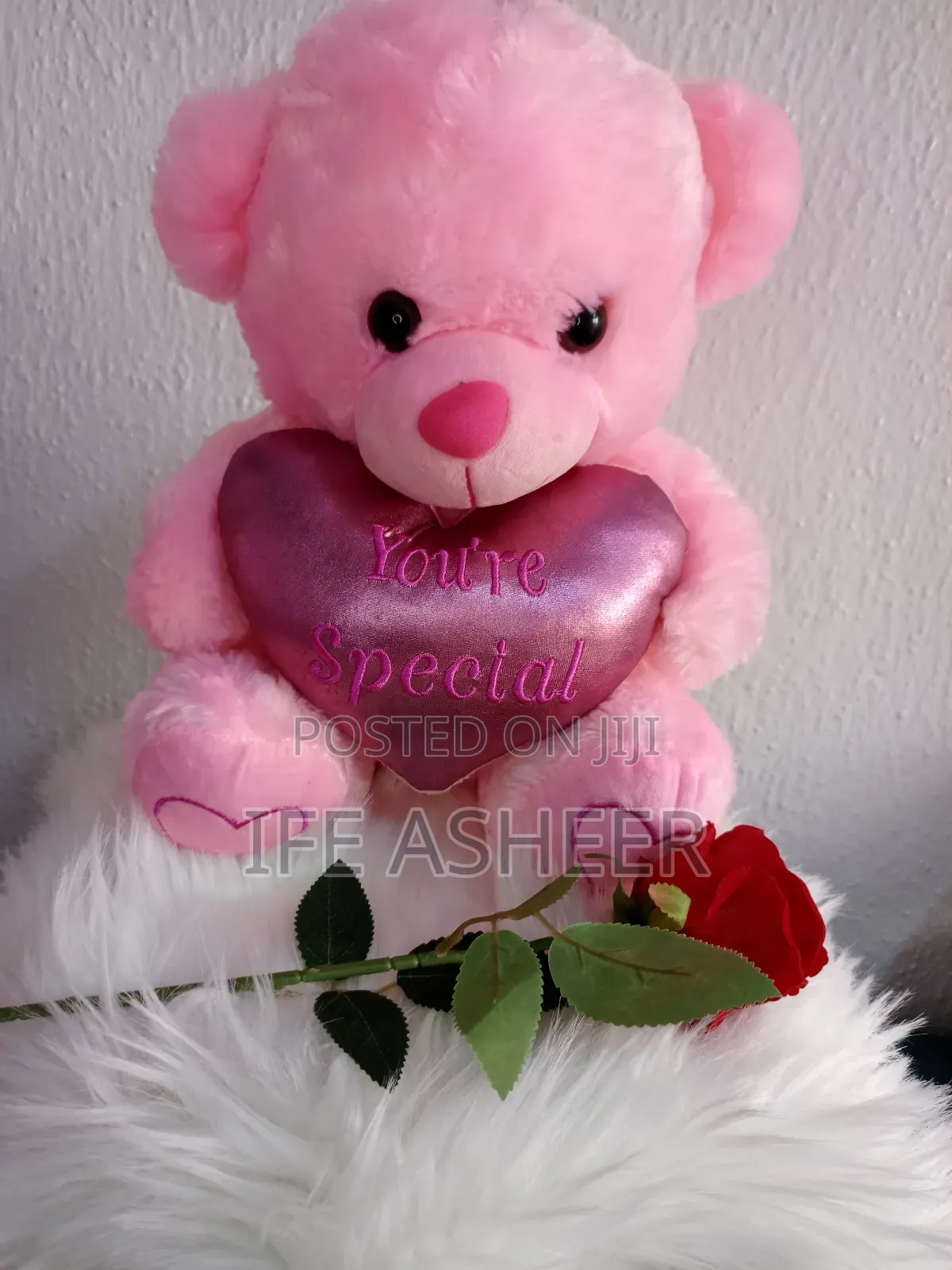 You're Special 35cm Teddy With a Rose Flower 001