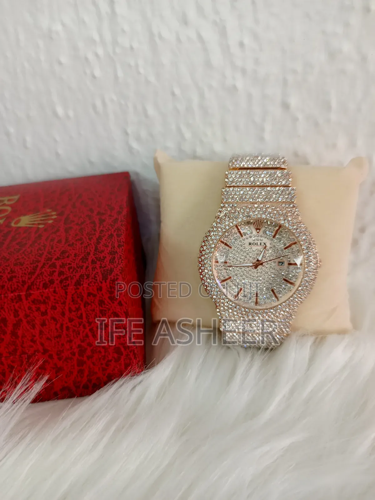 Men's Iced Rolex Wrist Watch, Female Also Available- 004