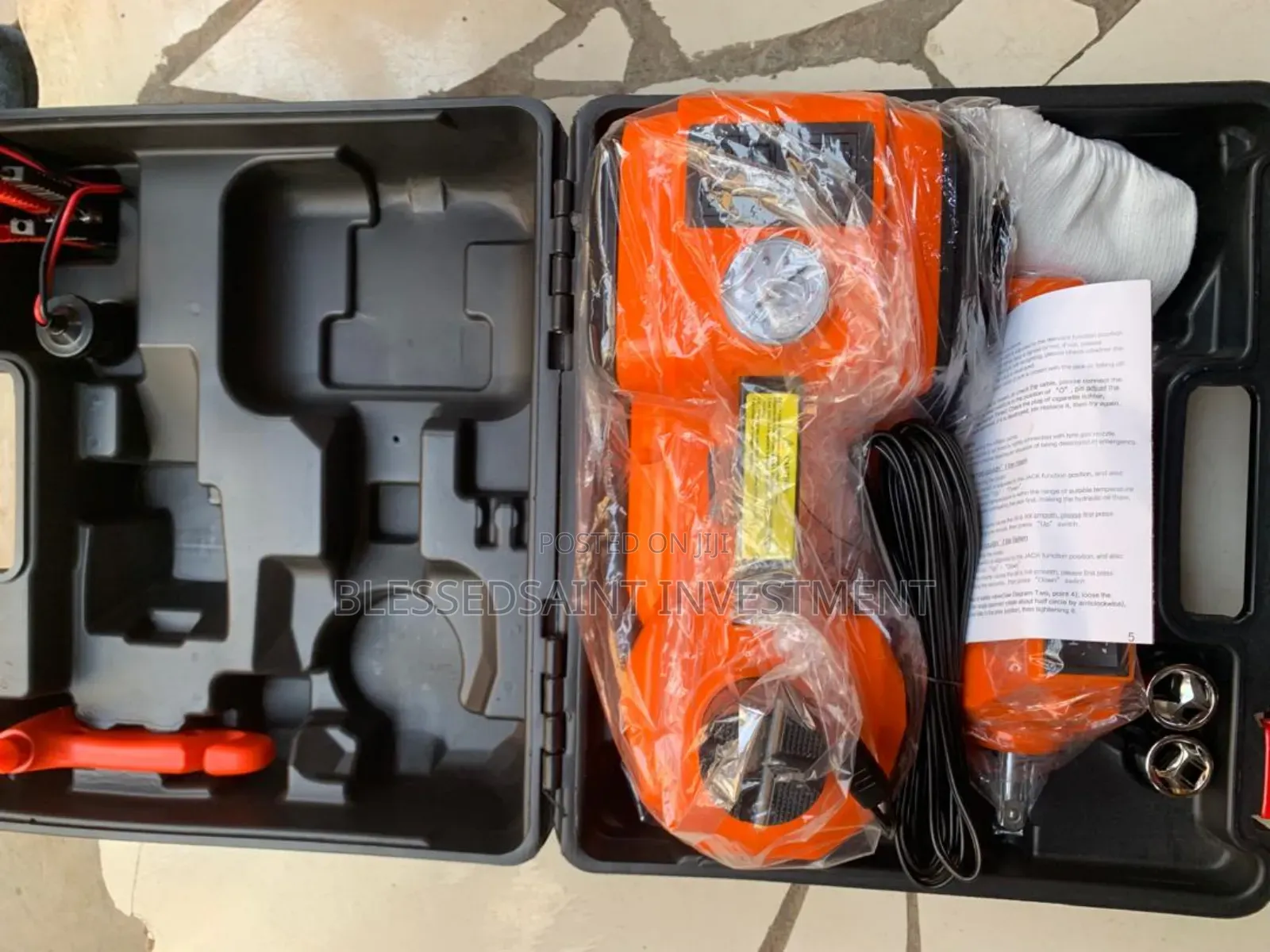 Automatic 5 TON Car Jack With Tyre Inflator Impact Wrench