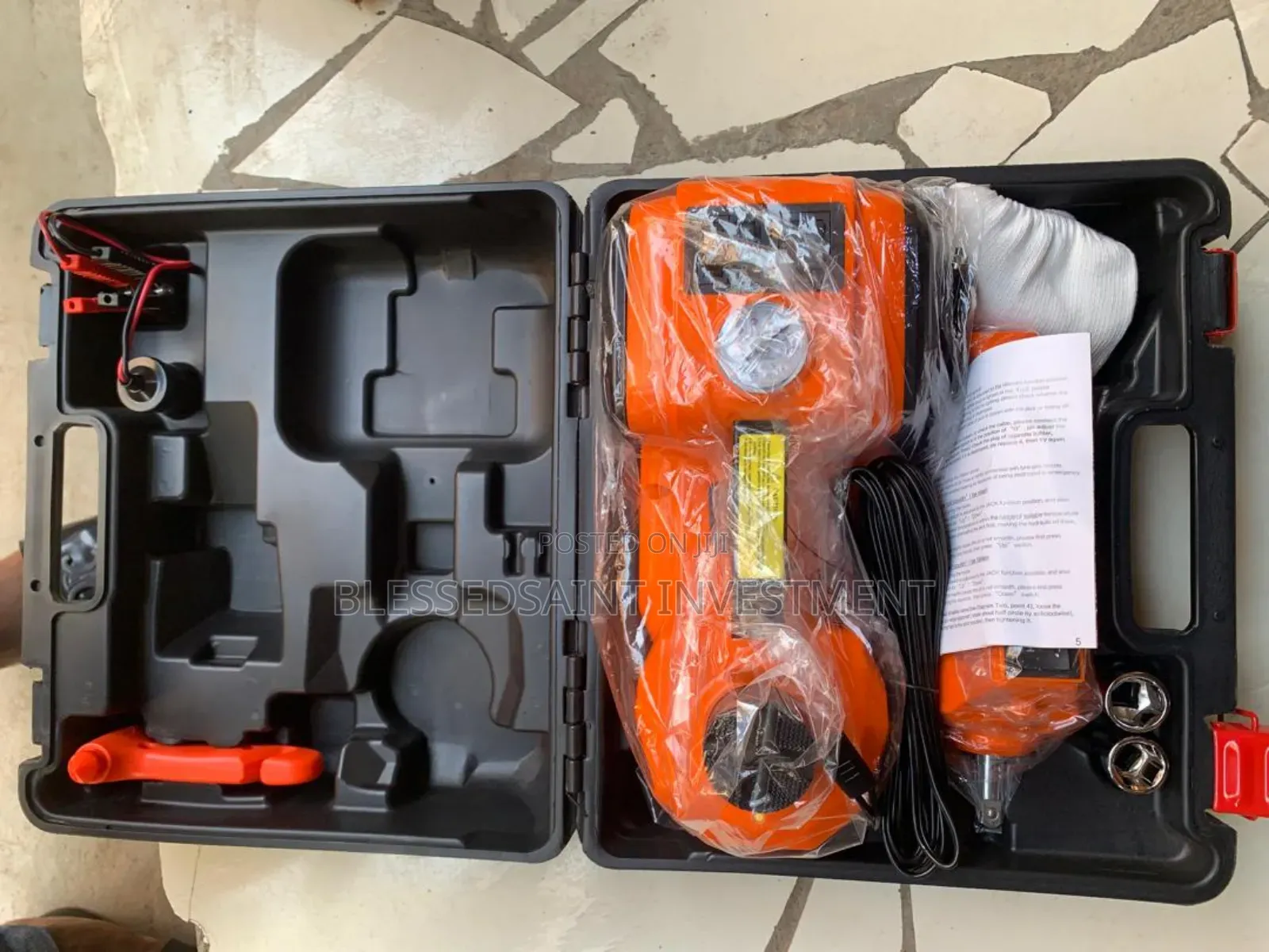 Automatic 5 TON Car Jack With Tyre Inflator Impact Wrench