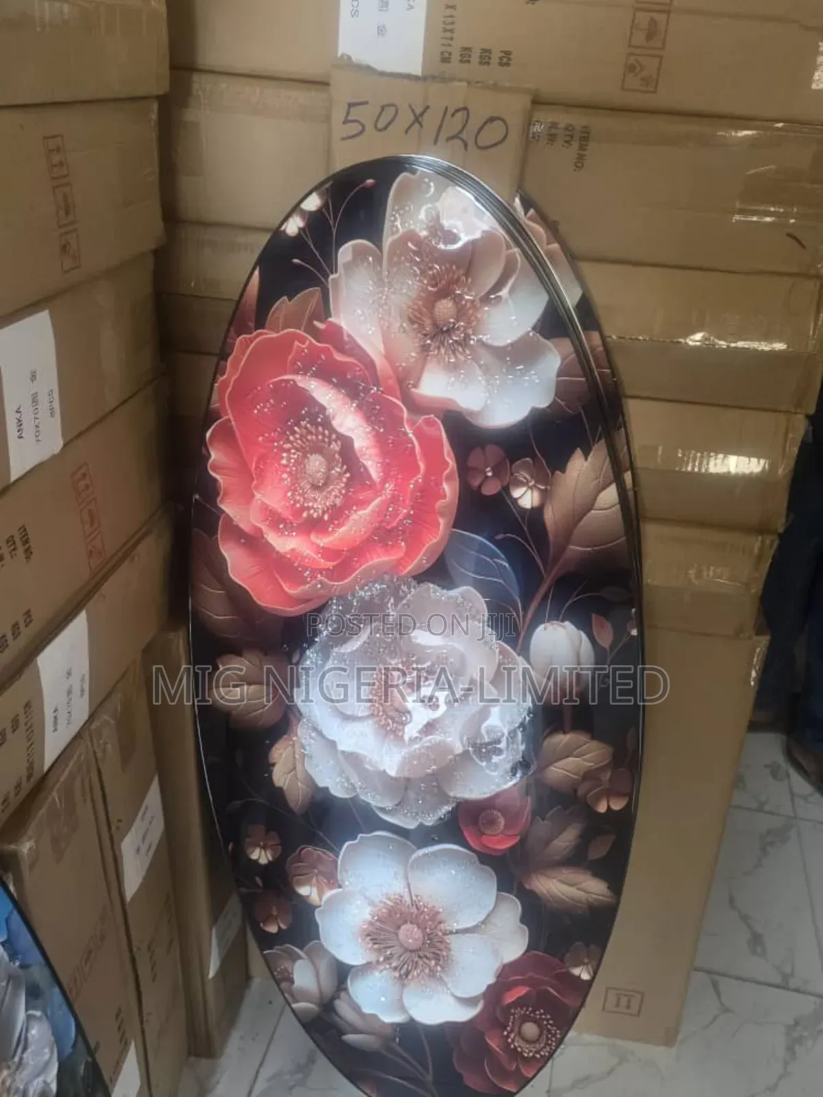 Luxury Crystal Wall Acrylic Painted Stone Artwork 50cmx120cm
