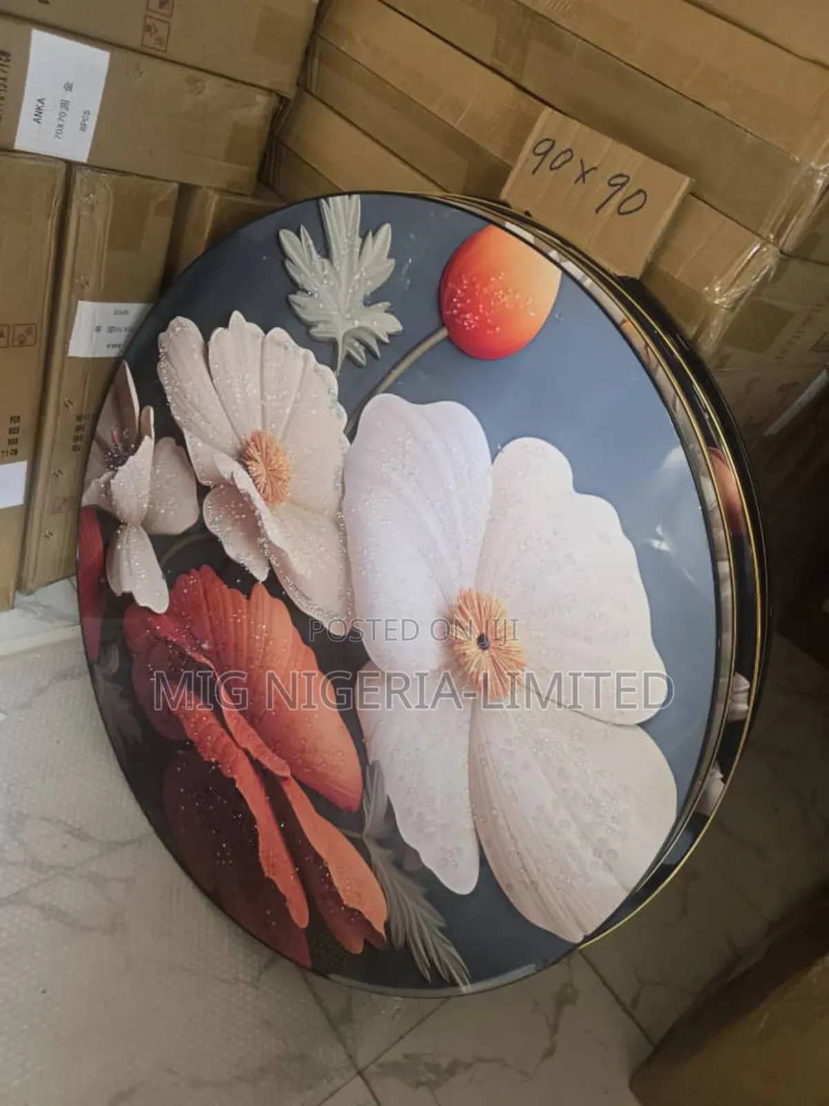 Luxury Crystal Wall Acrylic Paint Stone Artwork Frame 60cm