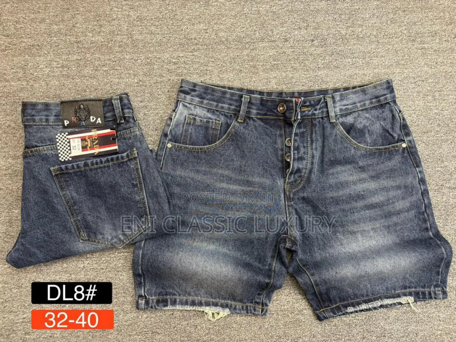 Top Quality Luxury Men's Jeans Short Prada Available