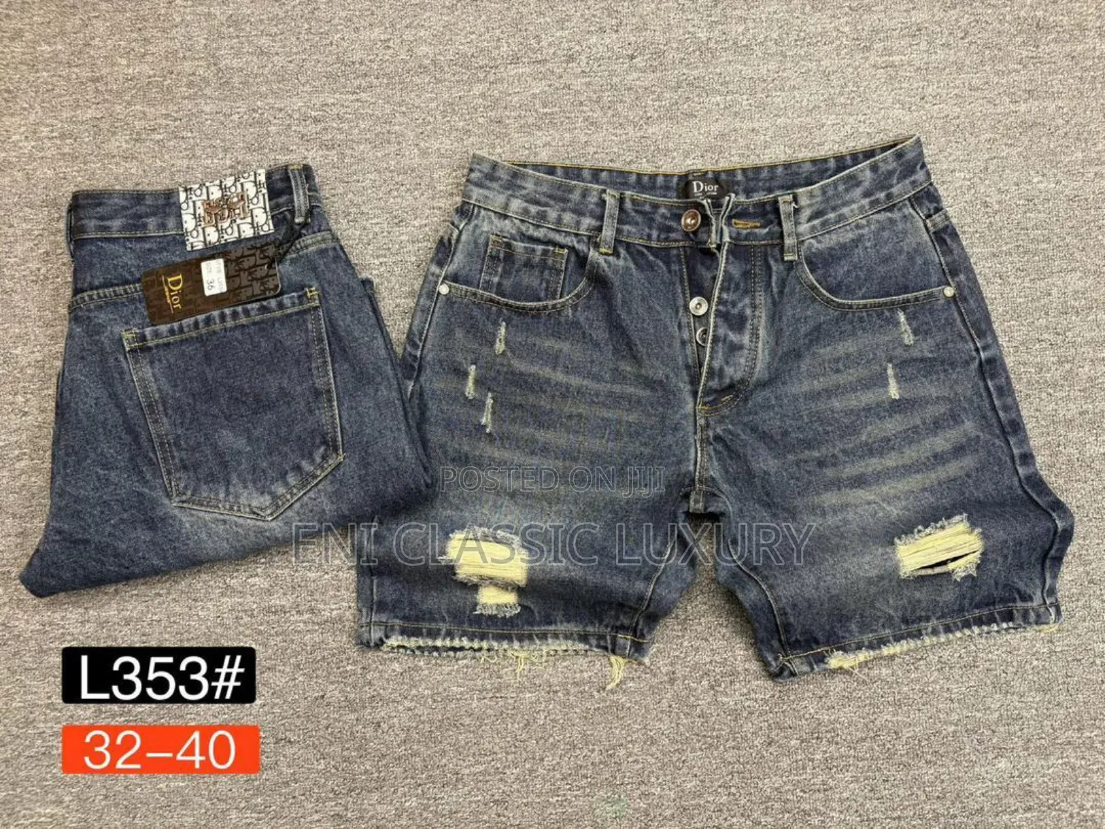 Top Quality Luxury Men's Jeans Short Prada Available