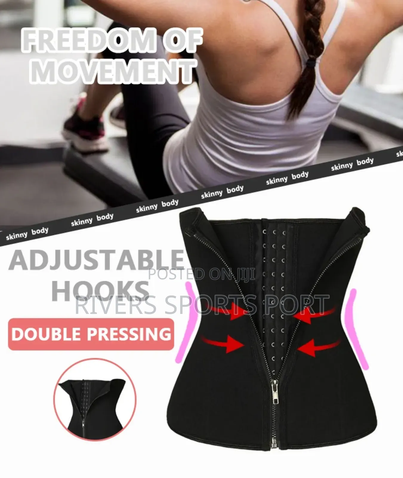 Yc Double Control Waist Trainer Slimming Belt Tummy Trimmer