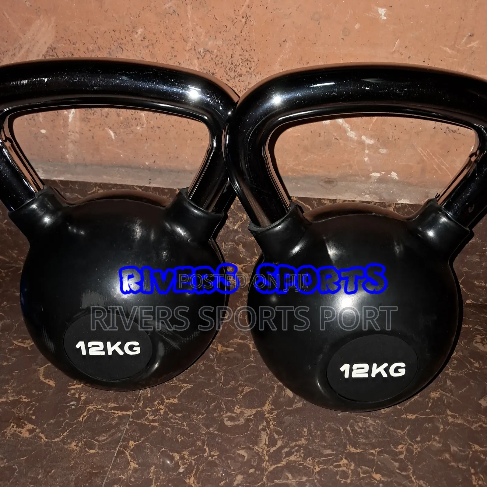 12kg Rubber Coated Cast Iron Kettlebell With Chrome Handle