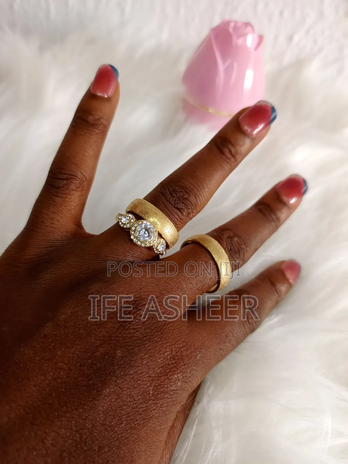 France Gold Complete Set of Wedding Ring FG0001 - Gold