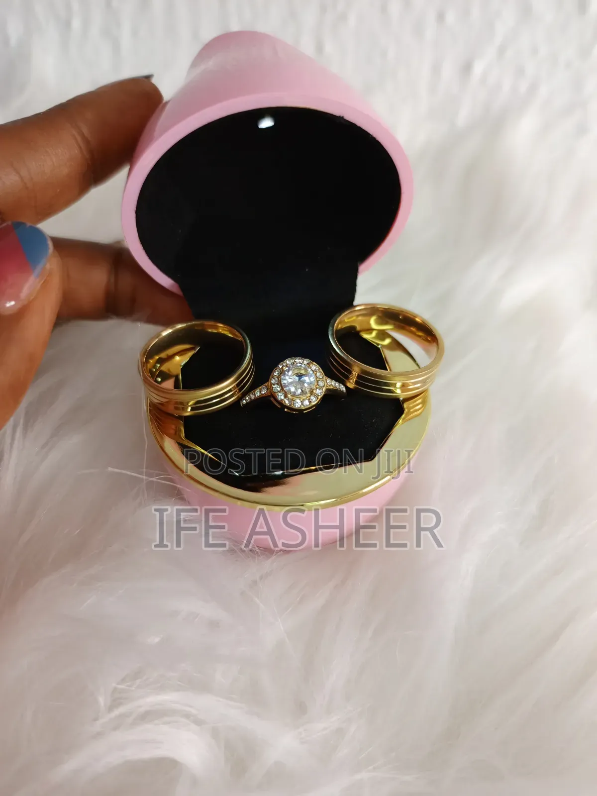 France Gold Set of Wedding Ring FG002 - Gold