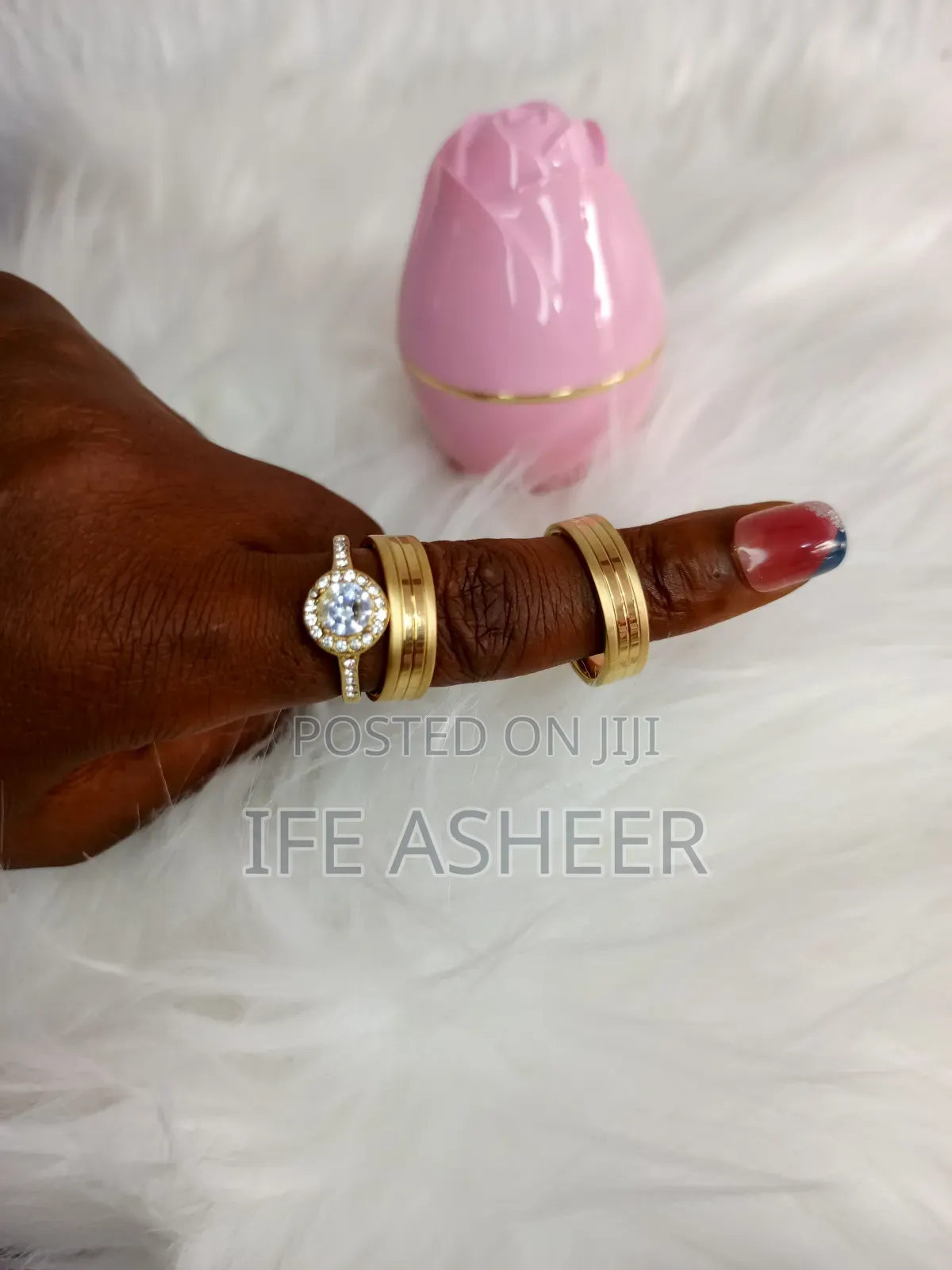 France Gold Set of Wedding Ring FG002 - Gold