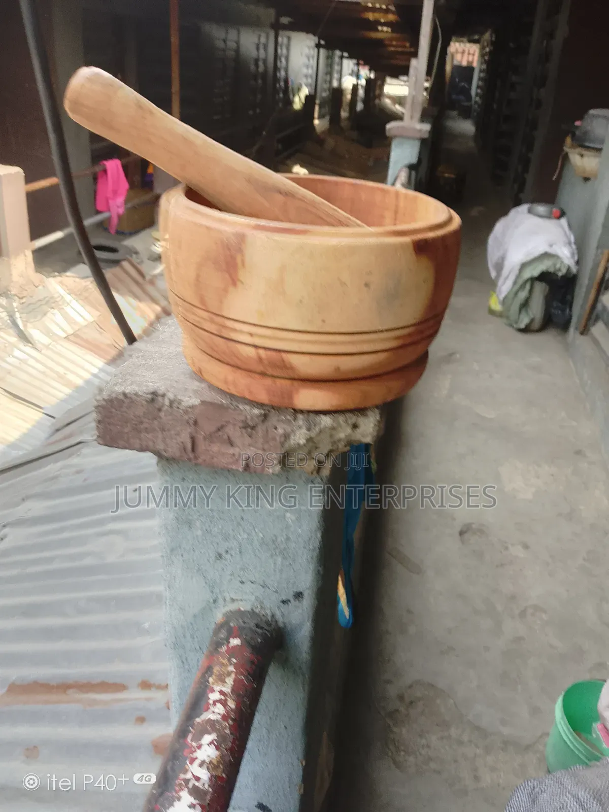 Wooden Portable Mortar and Pestle