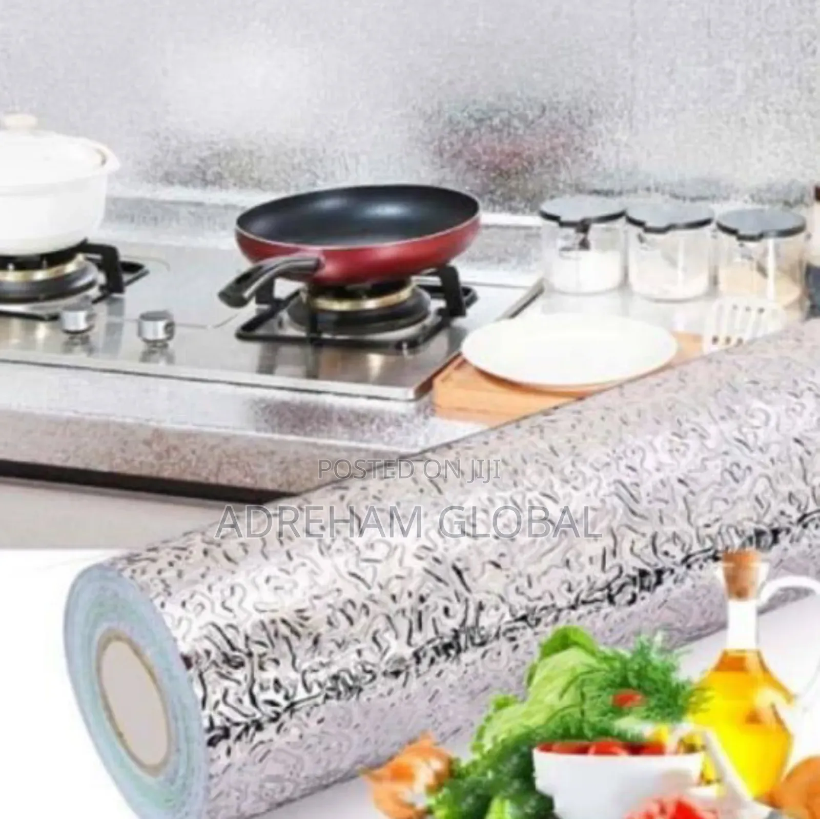 3meters Kitchen Self Adhesive Sticker (Silver Gold)