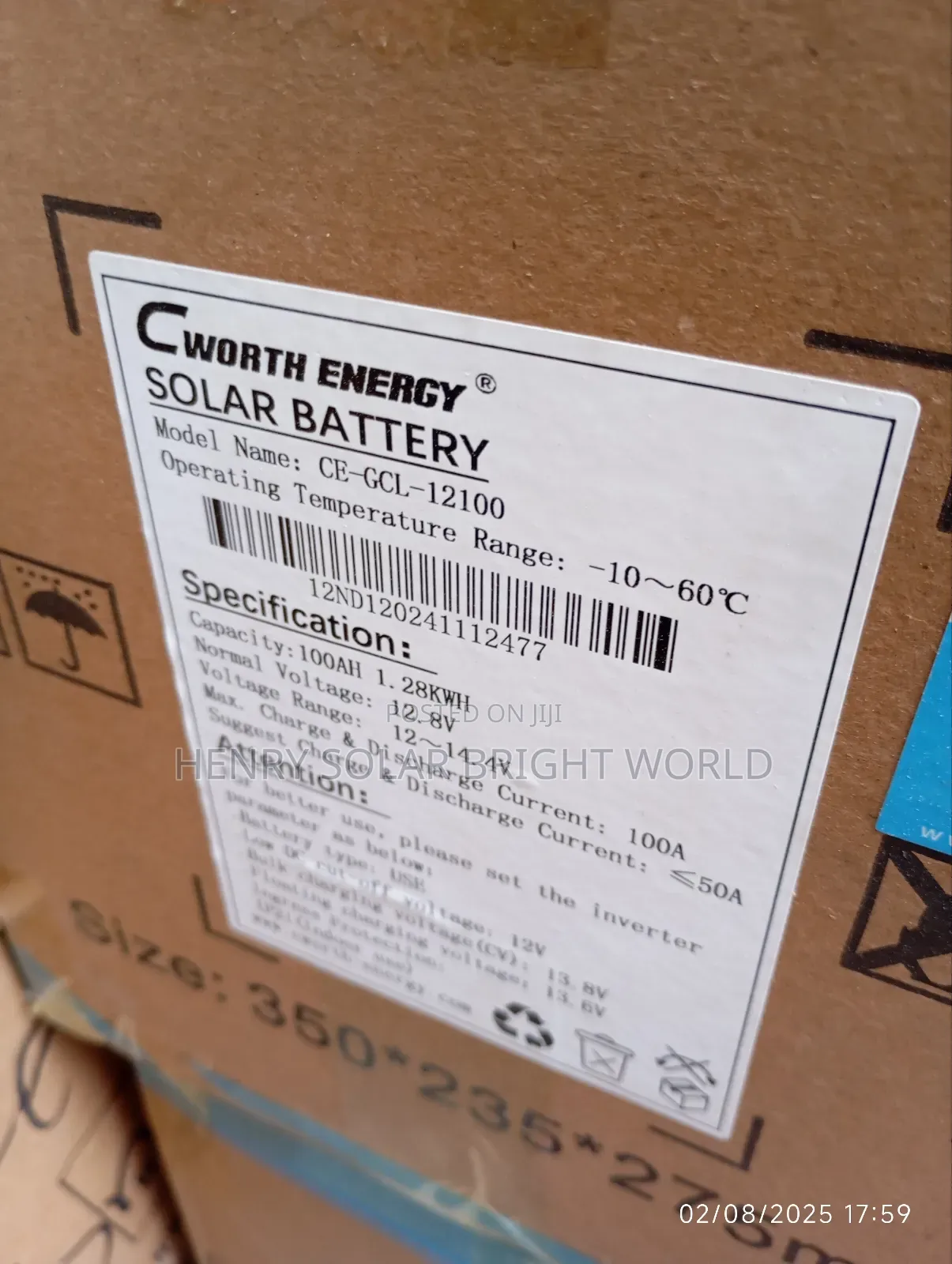Cworth 100ah 12.8v Lifepo4 Battery
