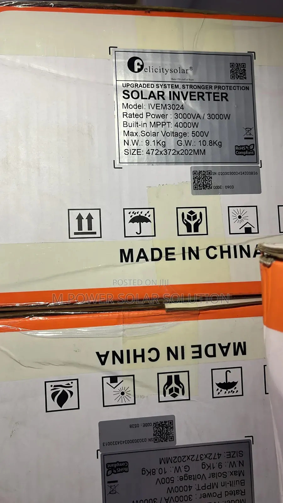 3kva 24v Felicity Non-Transformer Base Solar Inverter