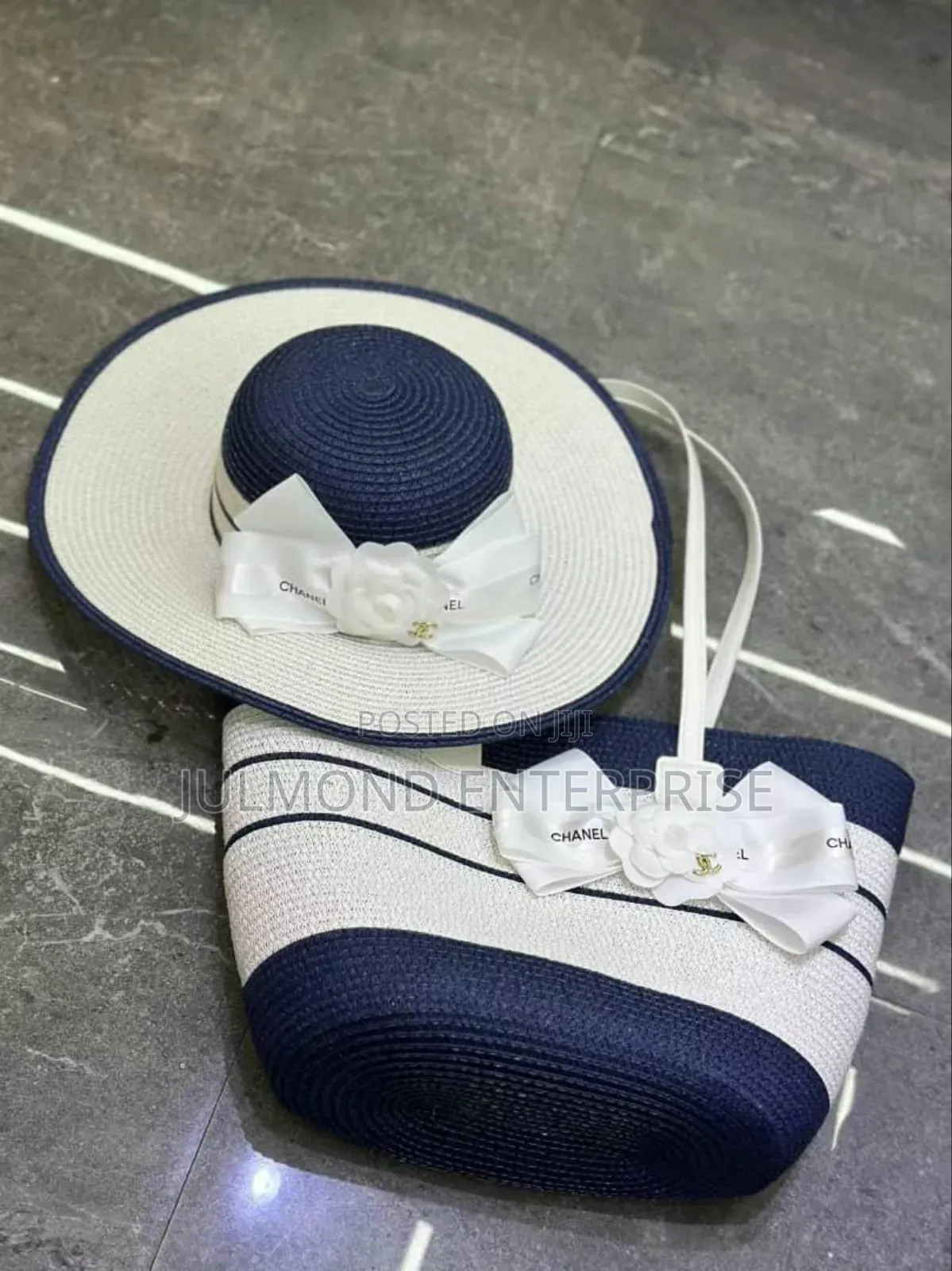 Straw Bag With Matching Bag