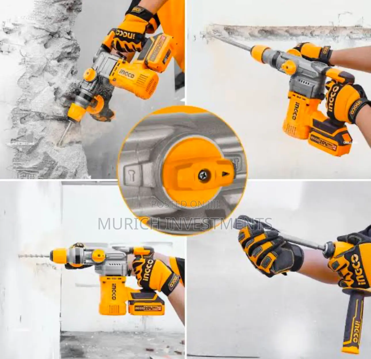 Brushless Lithium Rotary Hammer With Two 20V 4.0ah Batteries