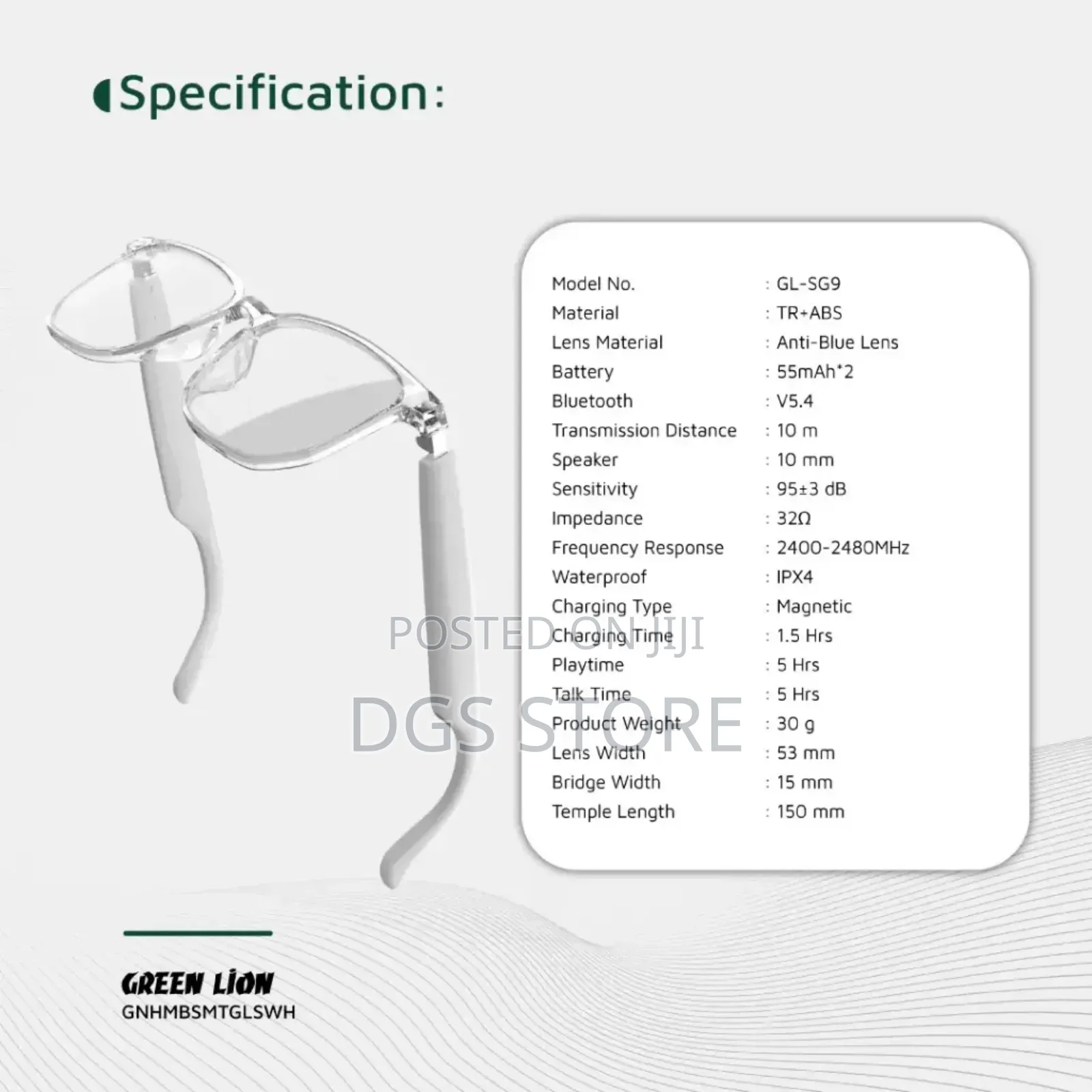 Green Lion UV400 Hamburg Smart Glasses