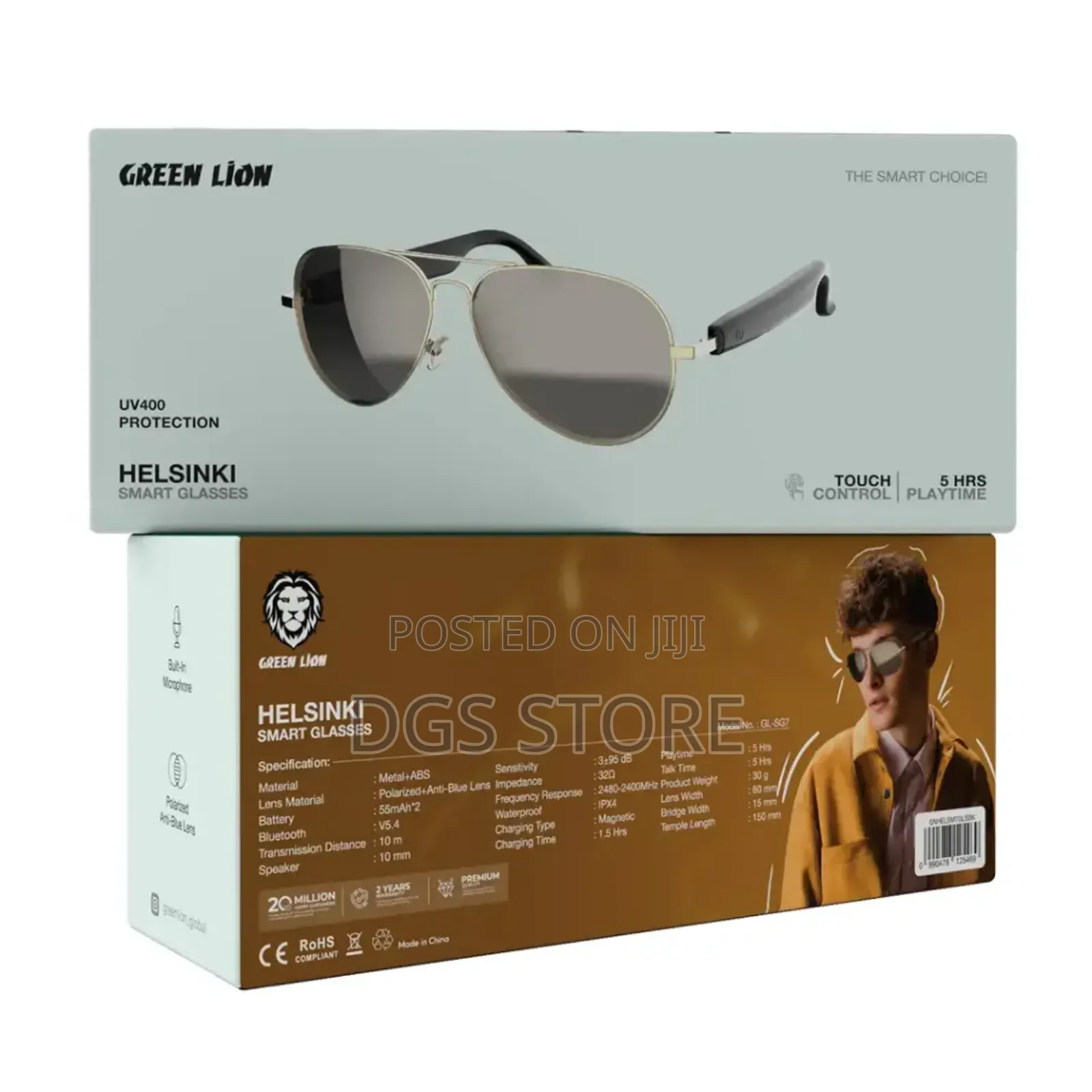 Green Lion UV400 Helsinki Smart Glasses 