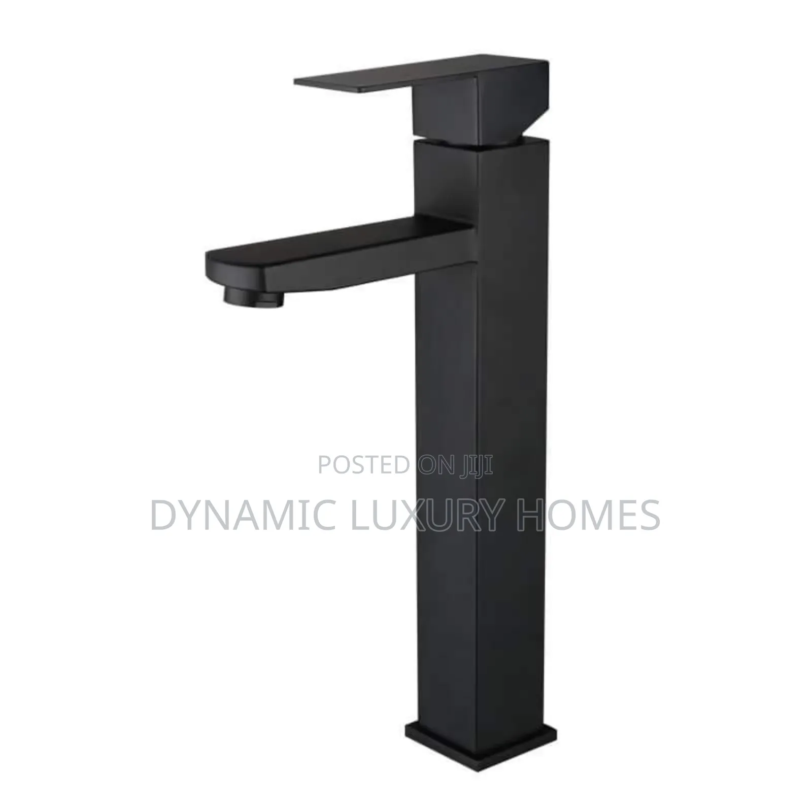 Black Long Square Basin Mixer Faucet