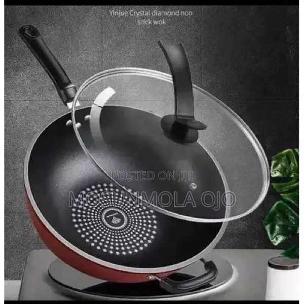 Non-Stick Wok Pan With Glass Lid