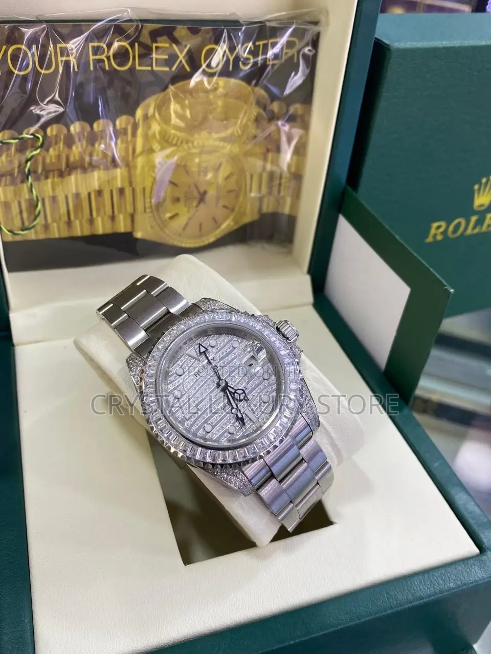 High Quality Luxury Rolex Chain Strap Wristwatch