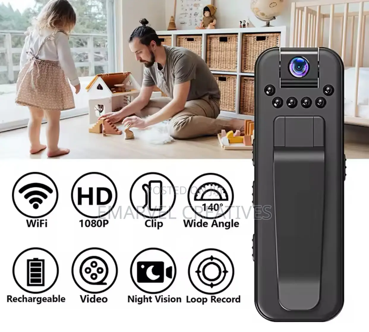 NEW With Wifi Hotspot Mini Camera 1080P Portable Digital