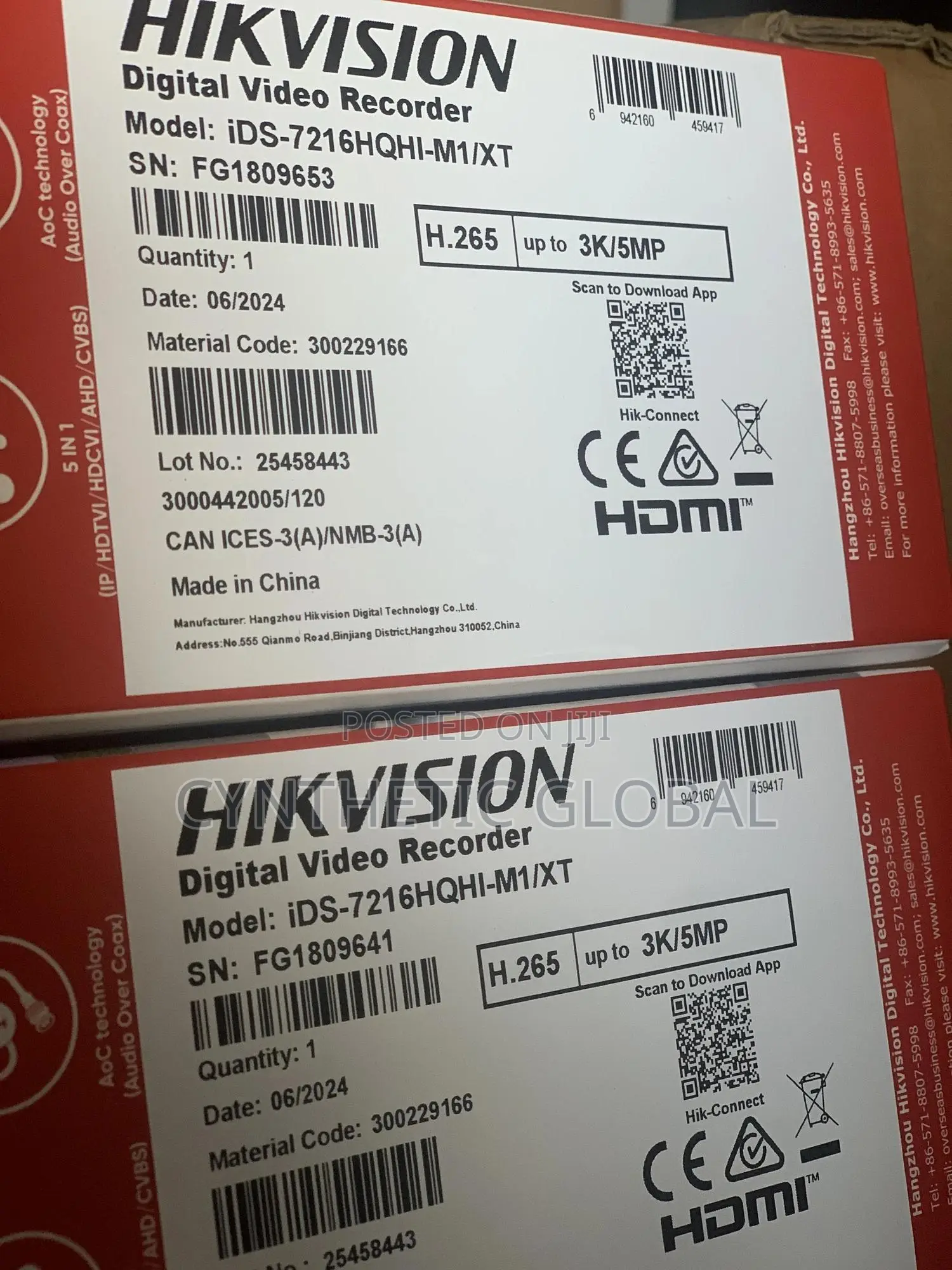Ds_7216hqhi_m1/Xt Hik 16ch 5mp/ DVR